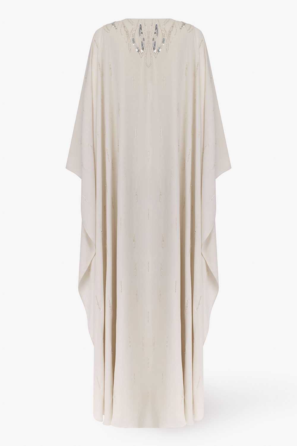 Ivory Silver Beaded Thoub