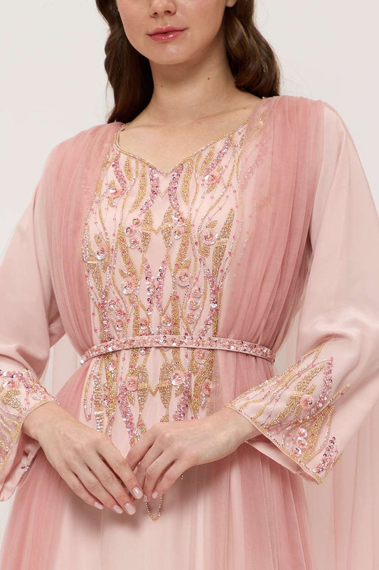 Cloud Pink A-Line Kaftan