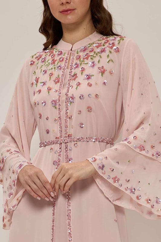 Pearl Pink A-Line Kaftan