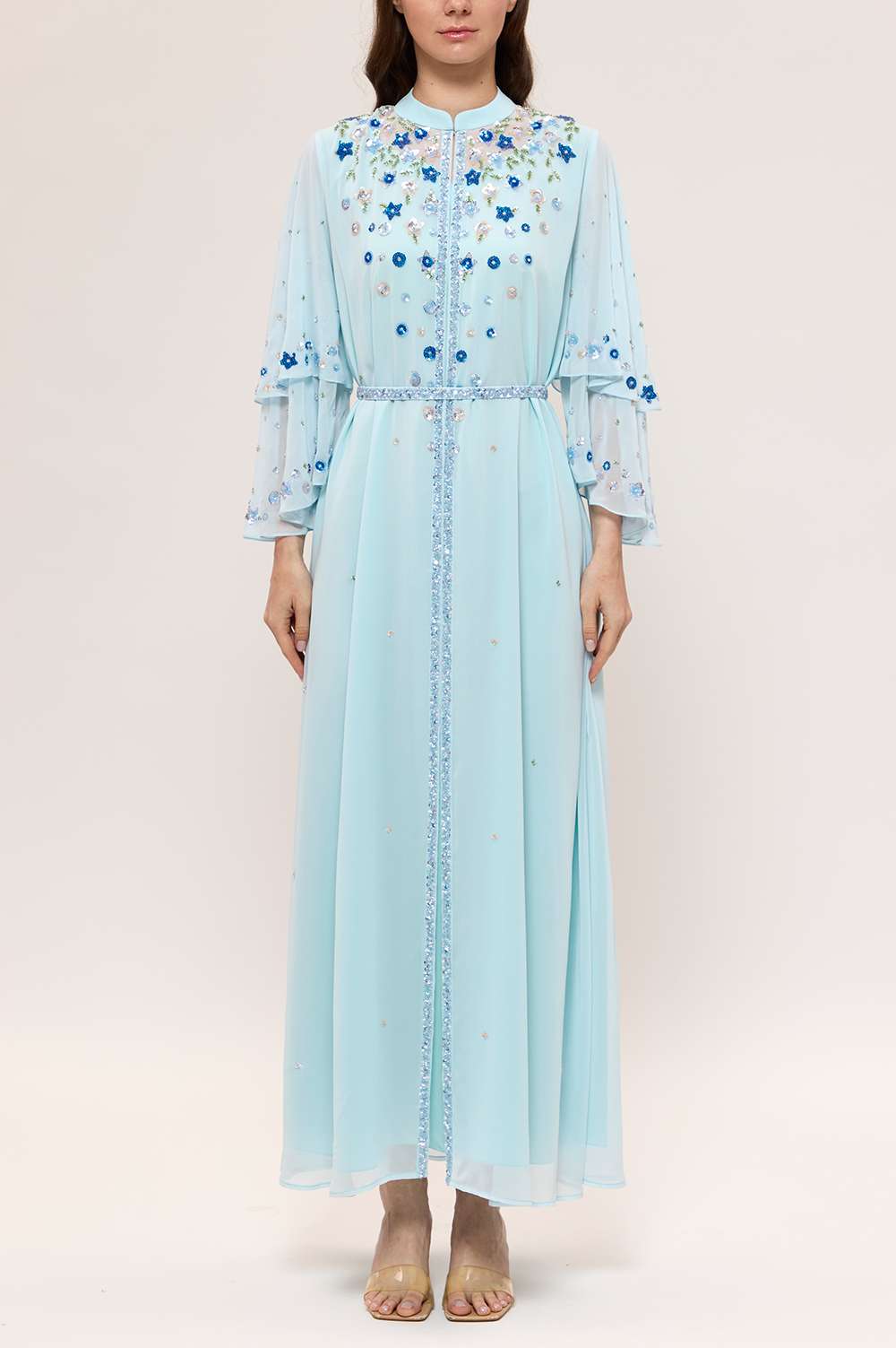 Delicate Blue A-Line Kaftan