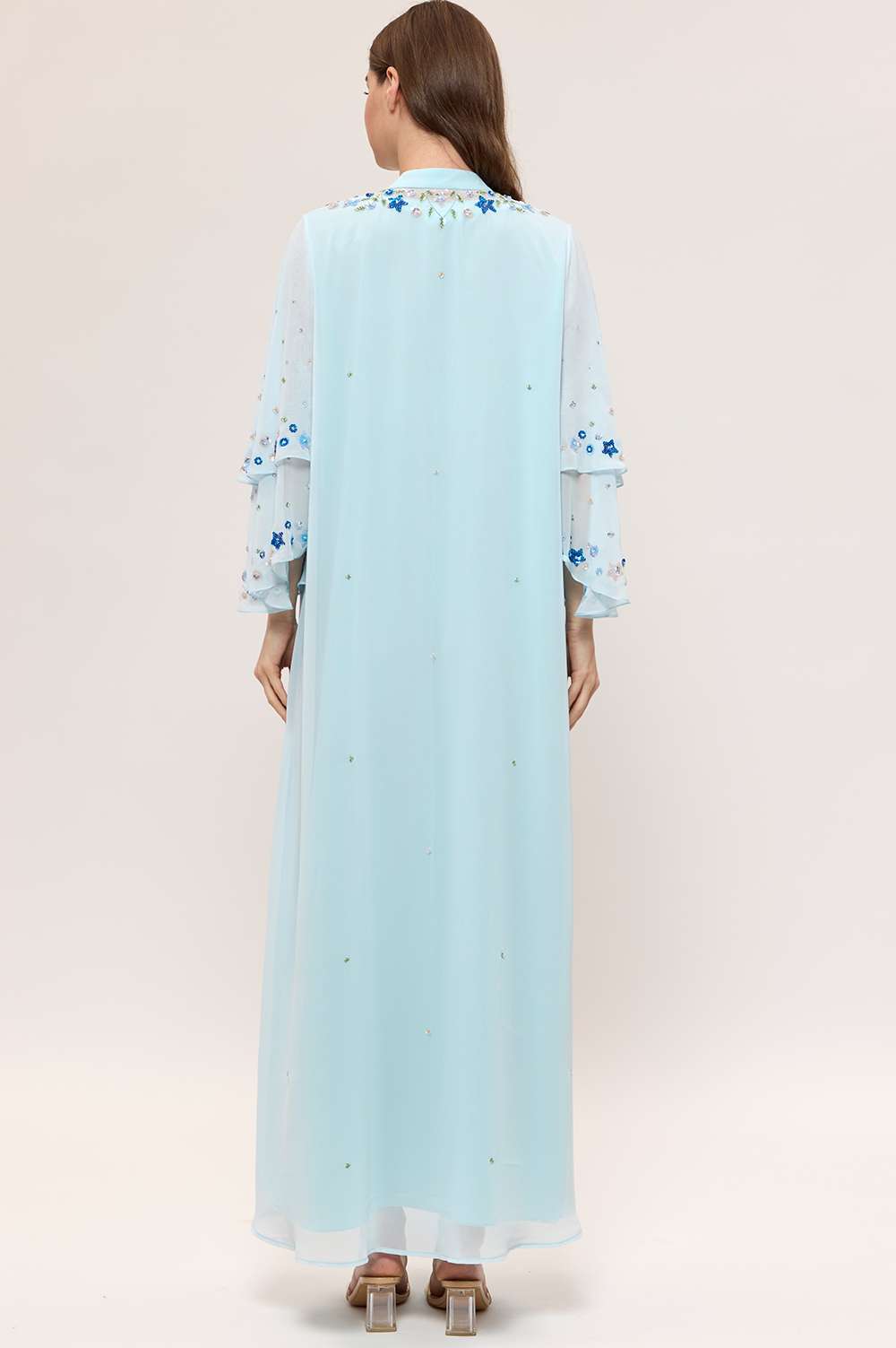 Delicate Blue A-Line Kaftan