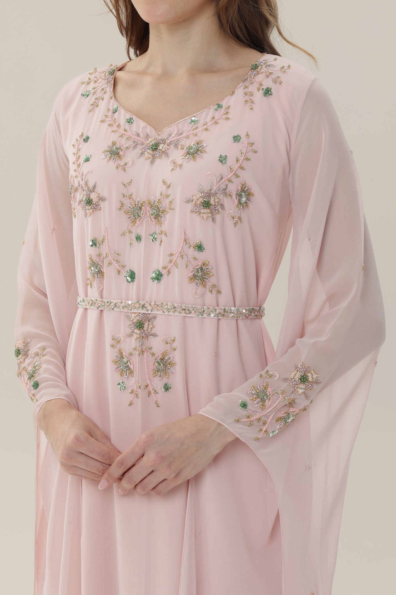 Pearl Blush Bloom Kaftan