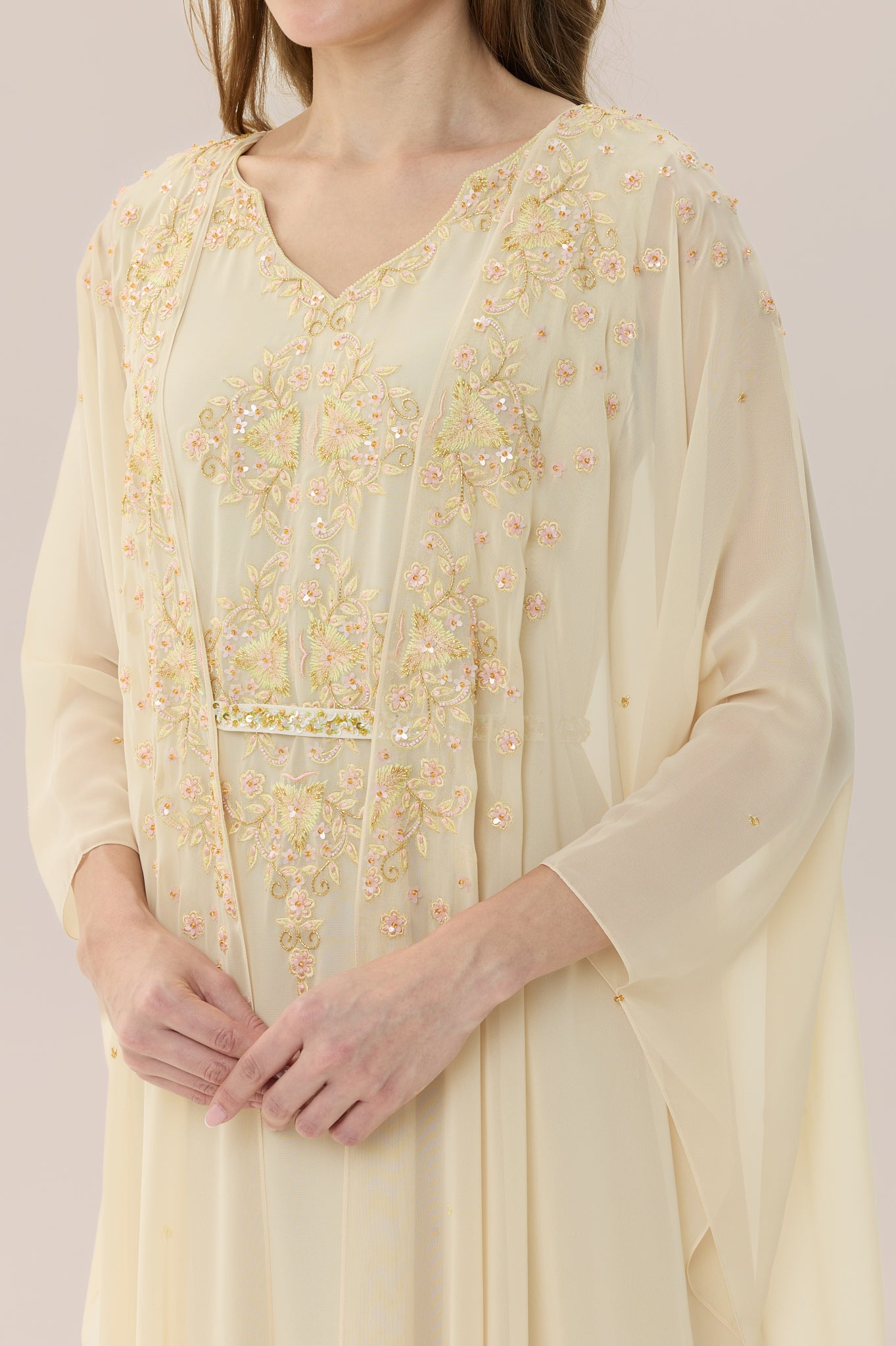 Lemon Icing Cape Kaftan