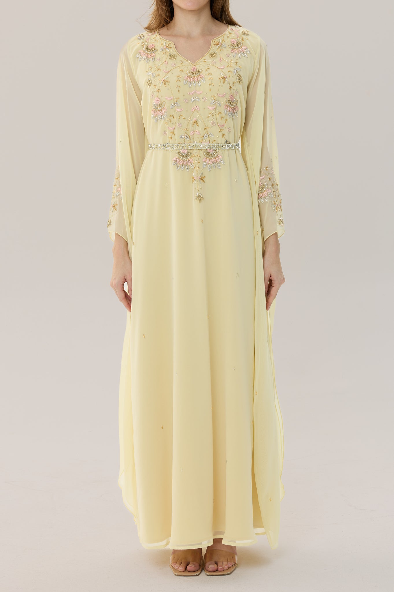 Pastel Yellow Kaftan