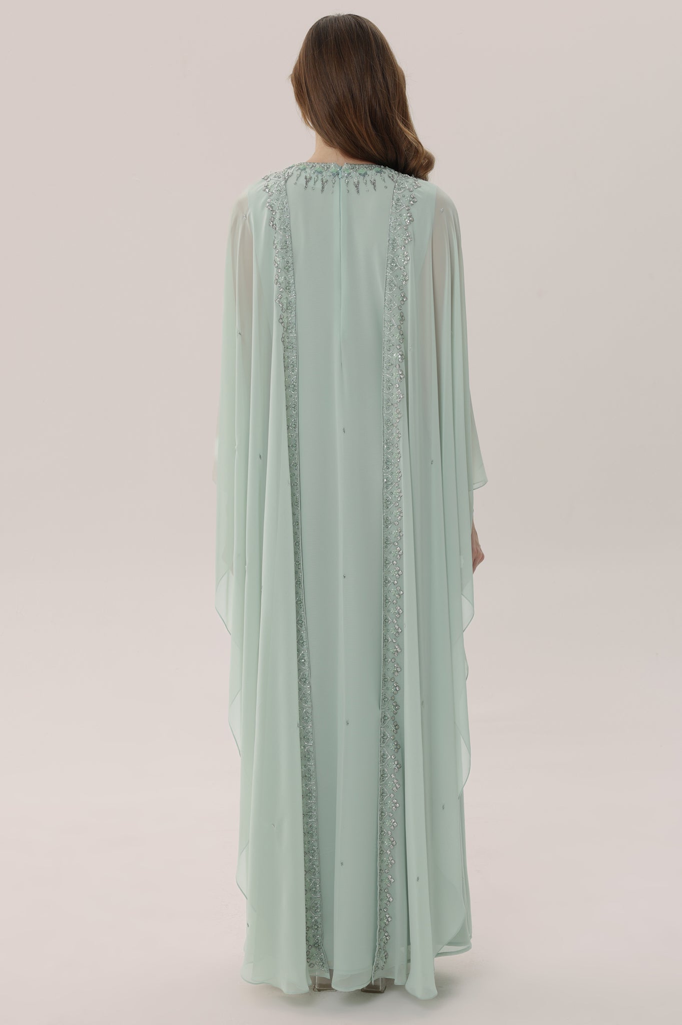 Frosted Mint Cape Kaftan