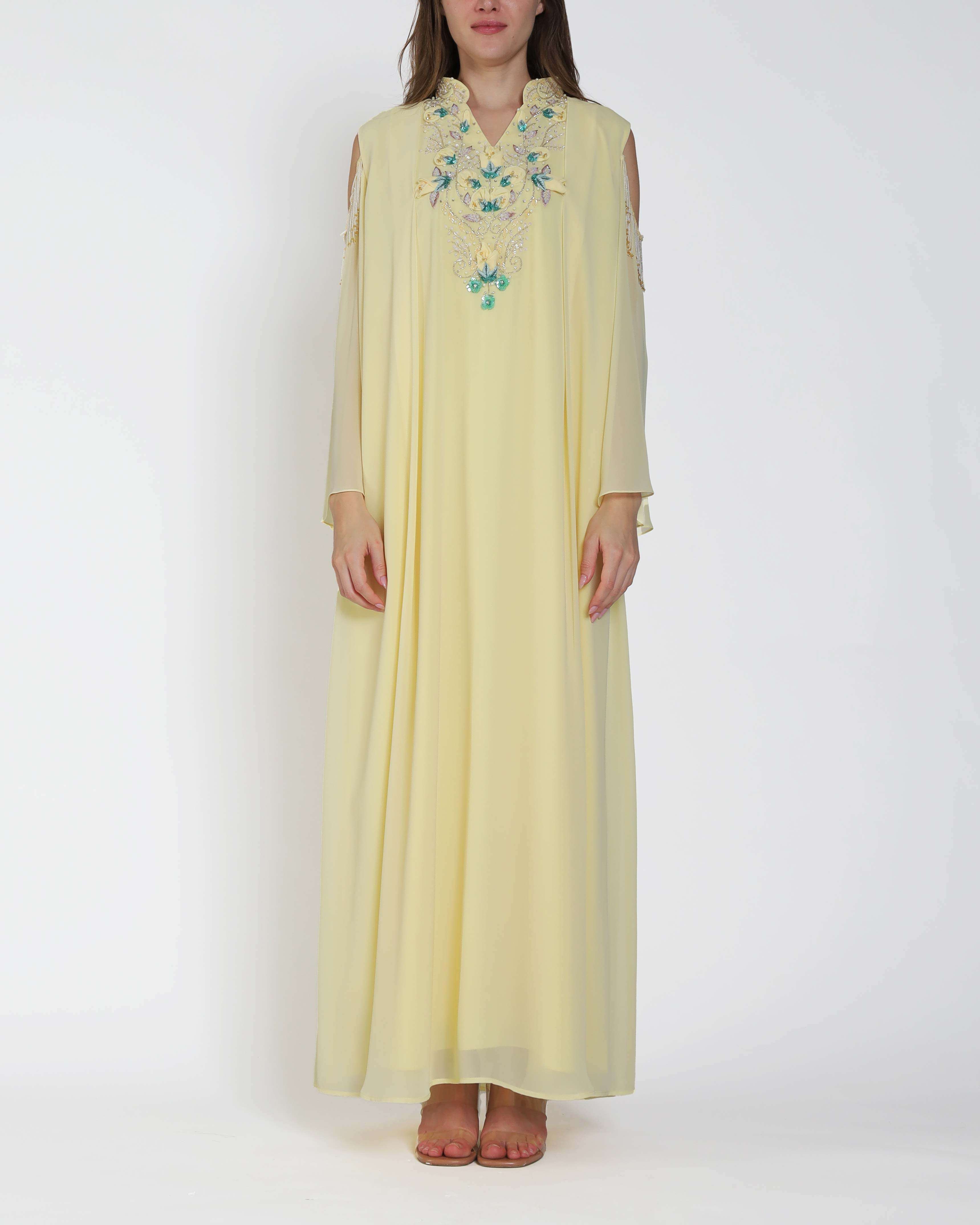 Yellow A-Line Kaftan