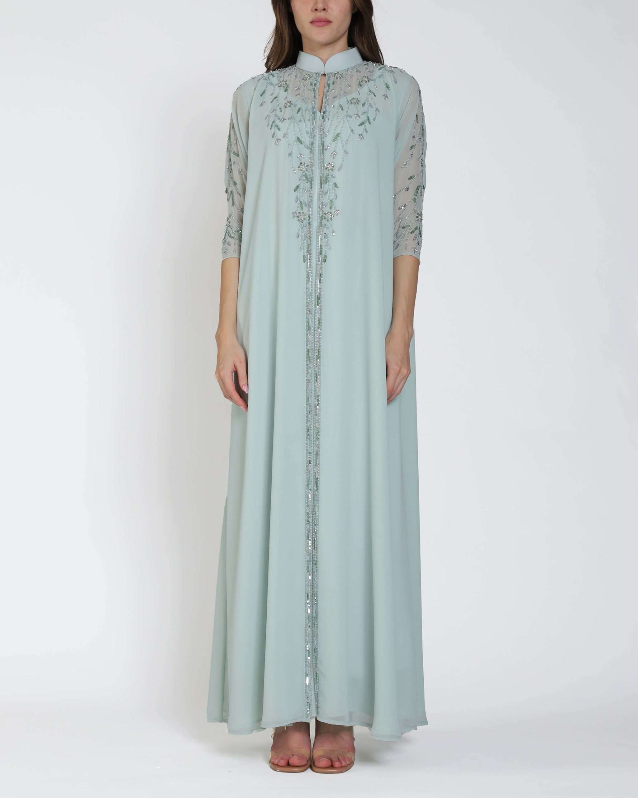 Sea Foam Green A-Line Kaftan