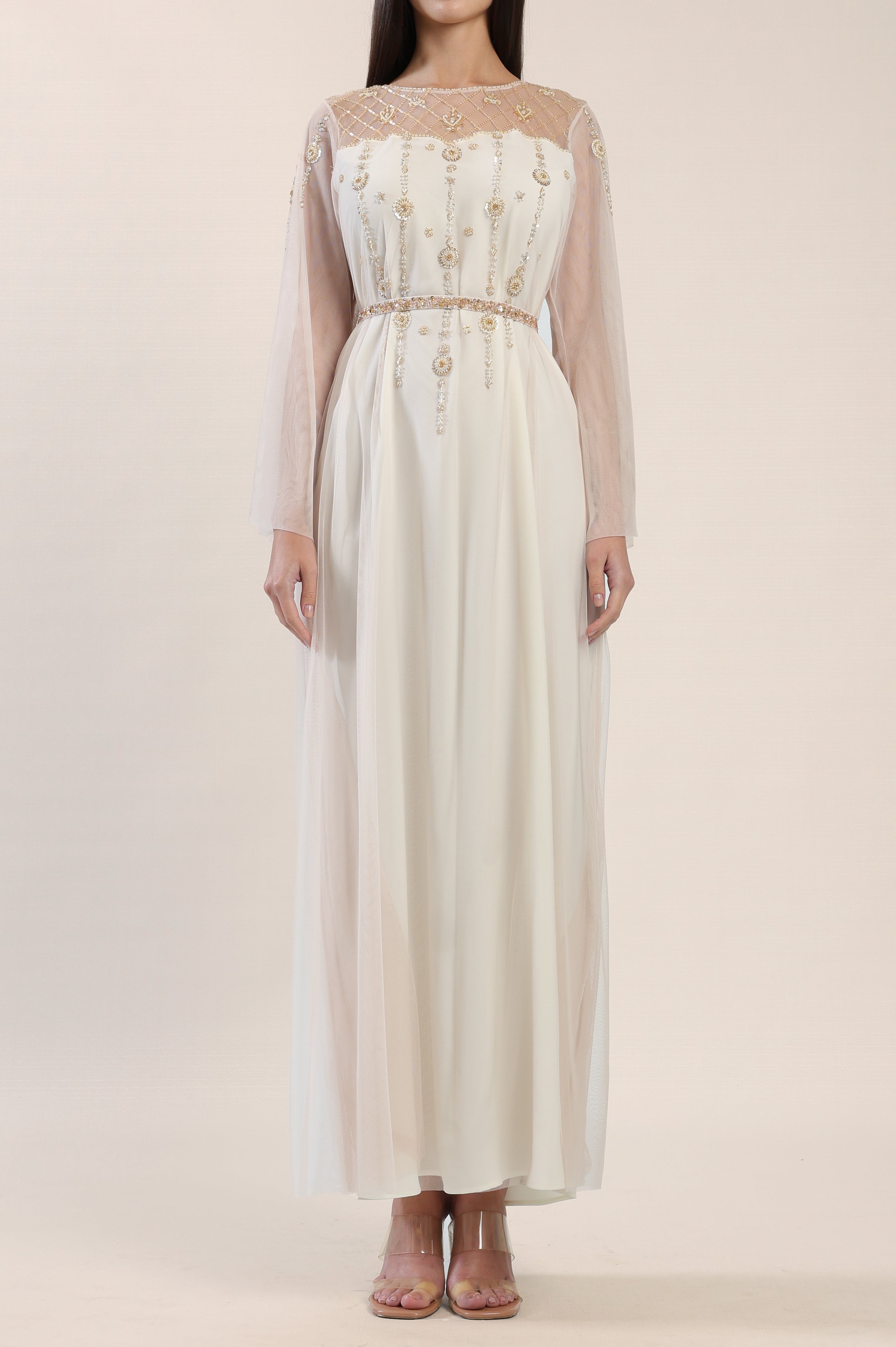 Icicle White A-Line kaftan