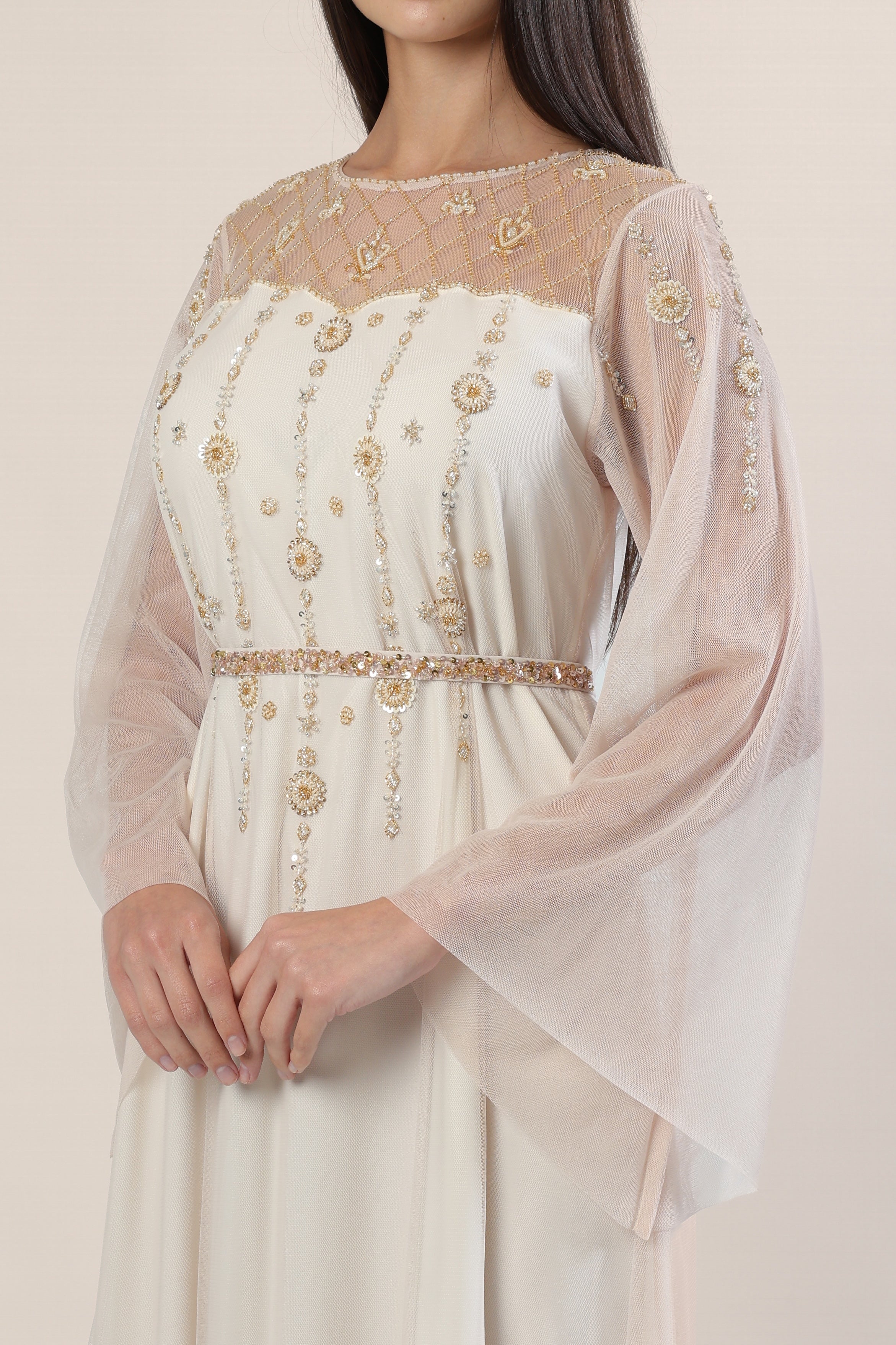 Icicle White A-Line kaftan