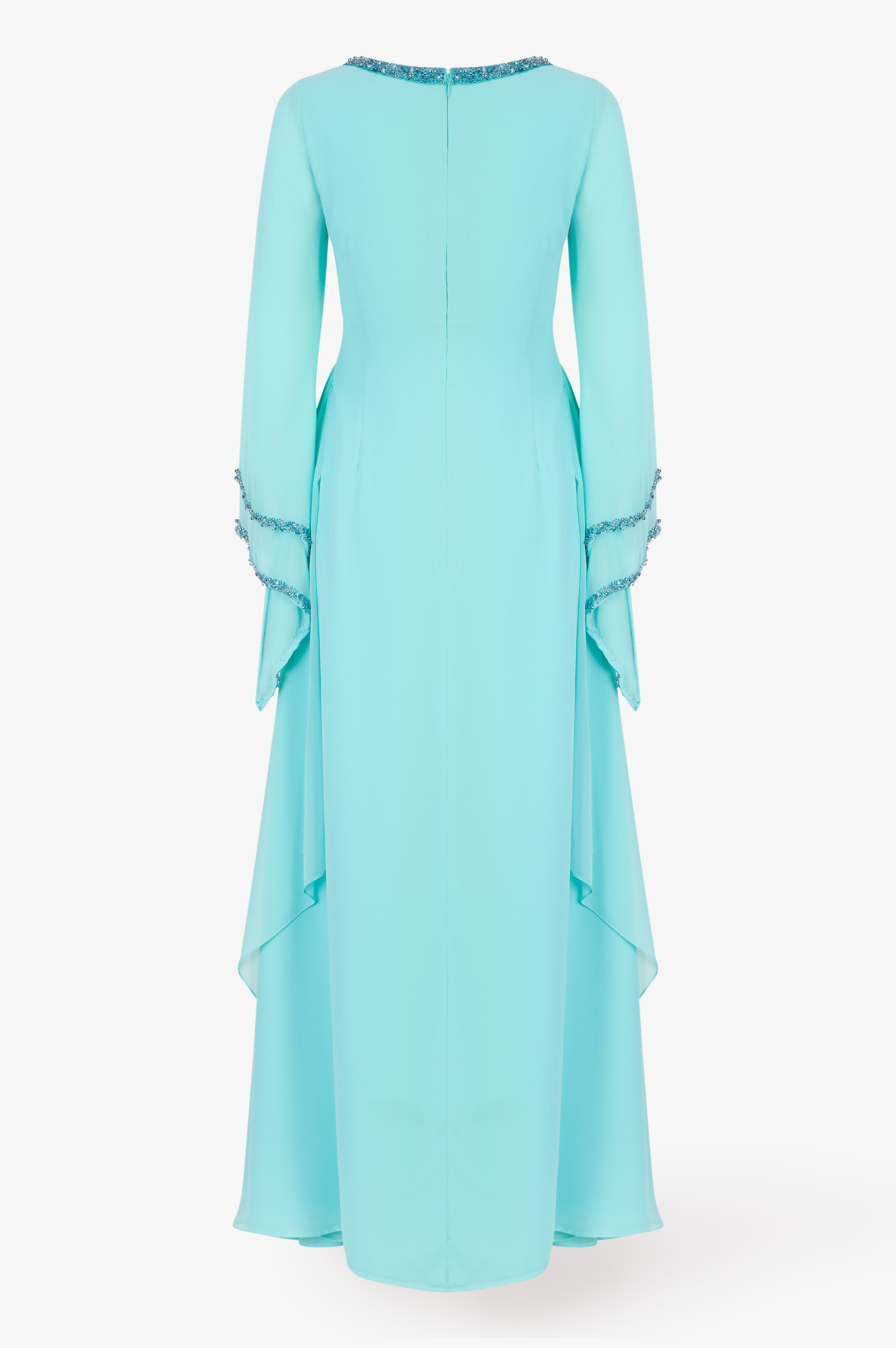 Blue Light Draped Dress
