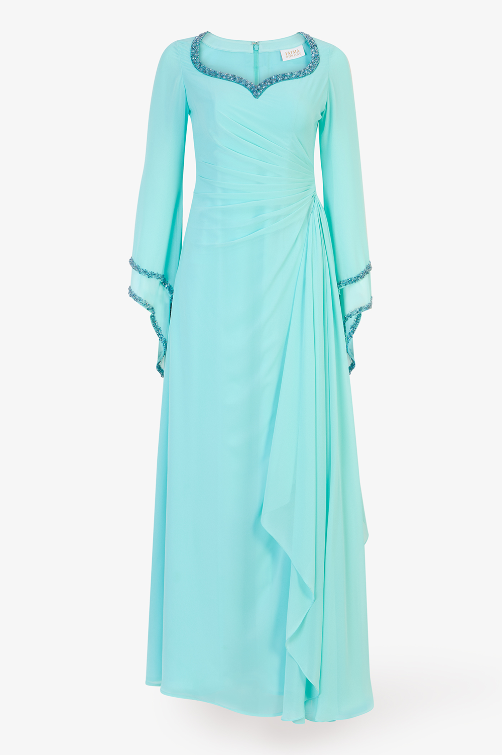 Blue Light Draped Dress