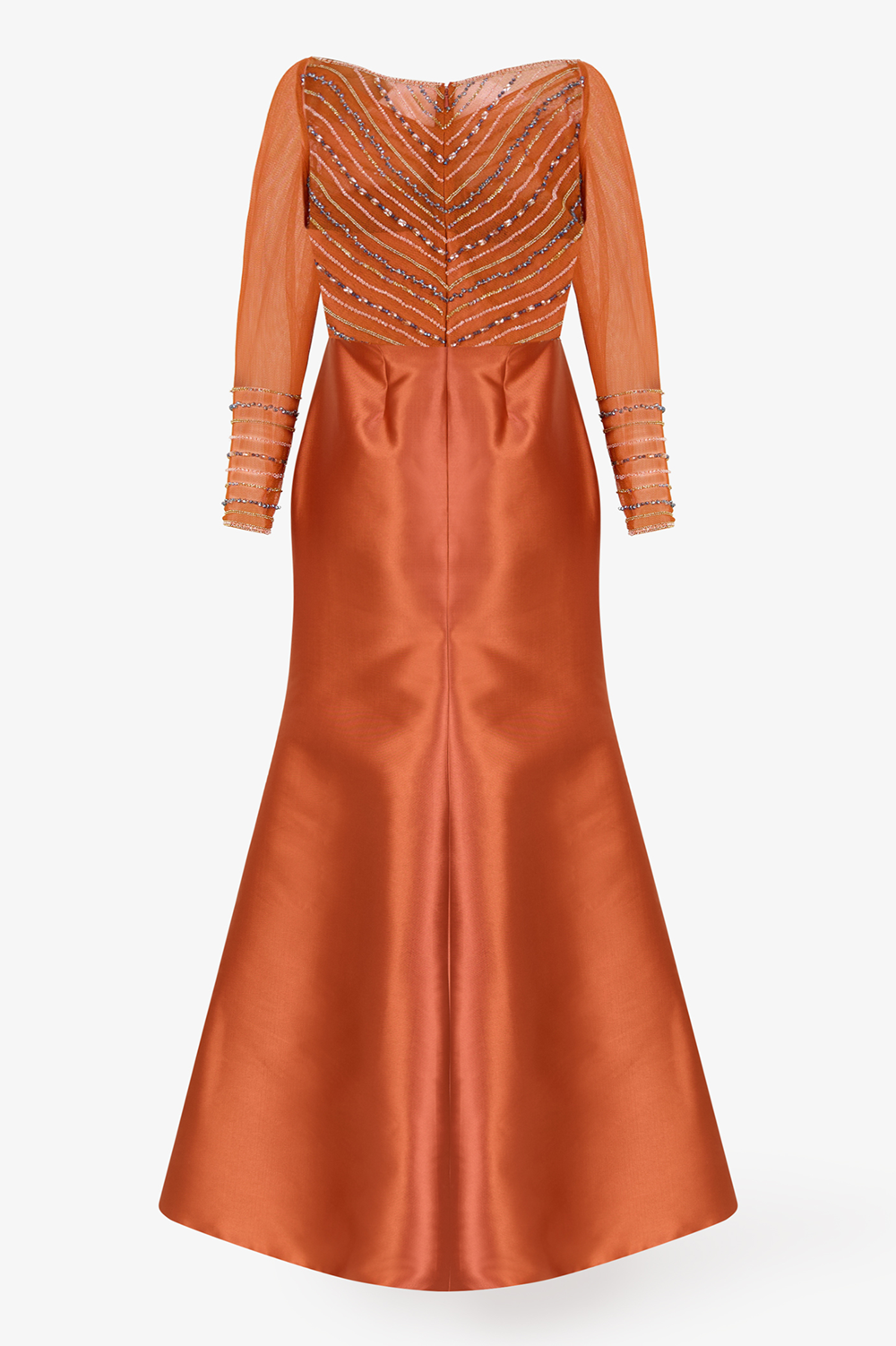 Rust Orange Mikado Dress