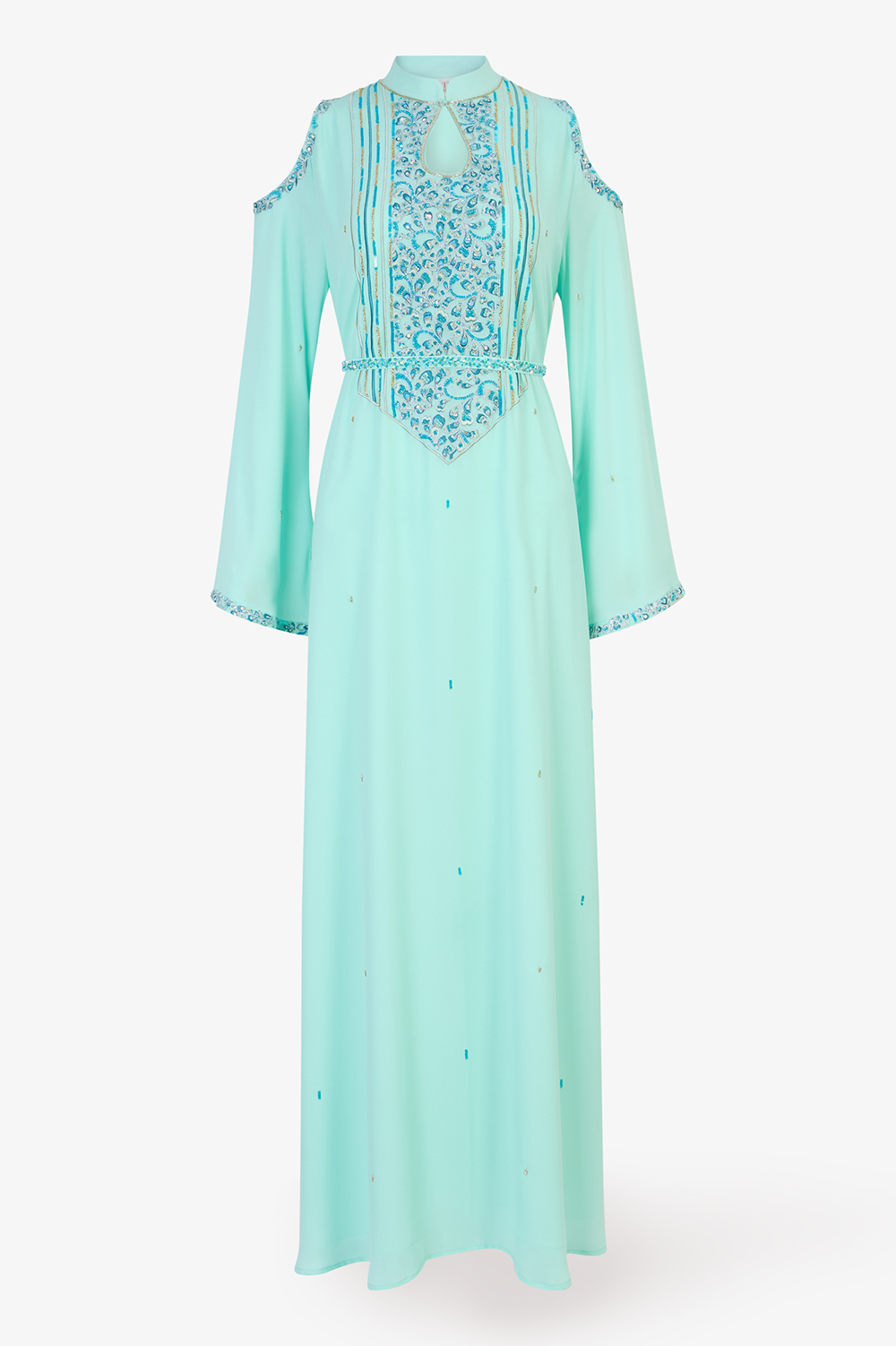 Fair Aqua A-Line kaftan