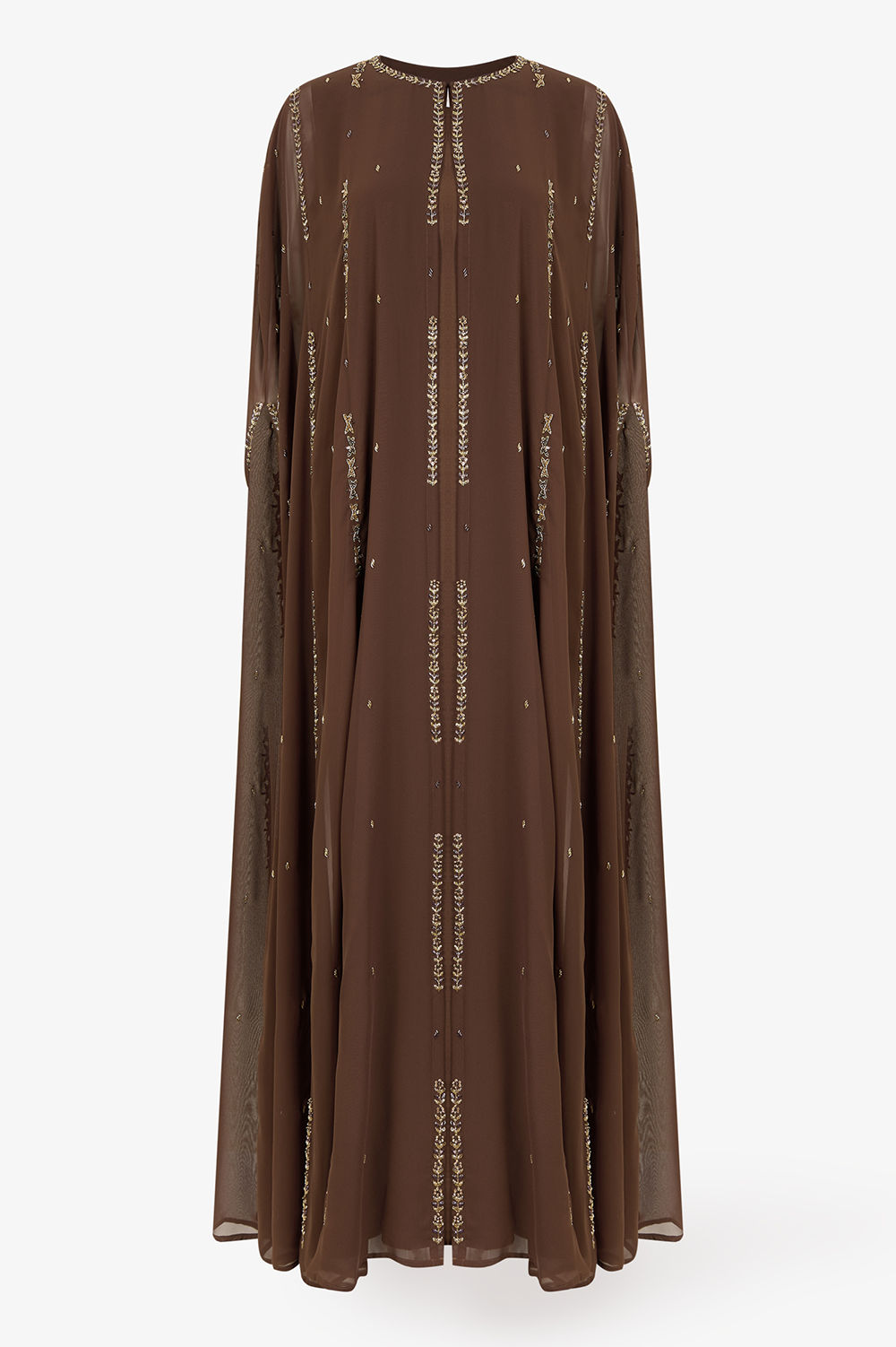 Toffee Panel Cape Dress