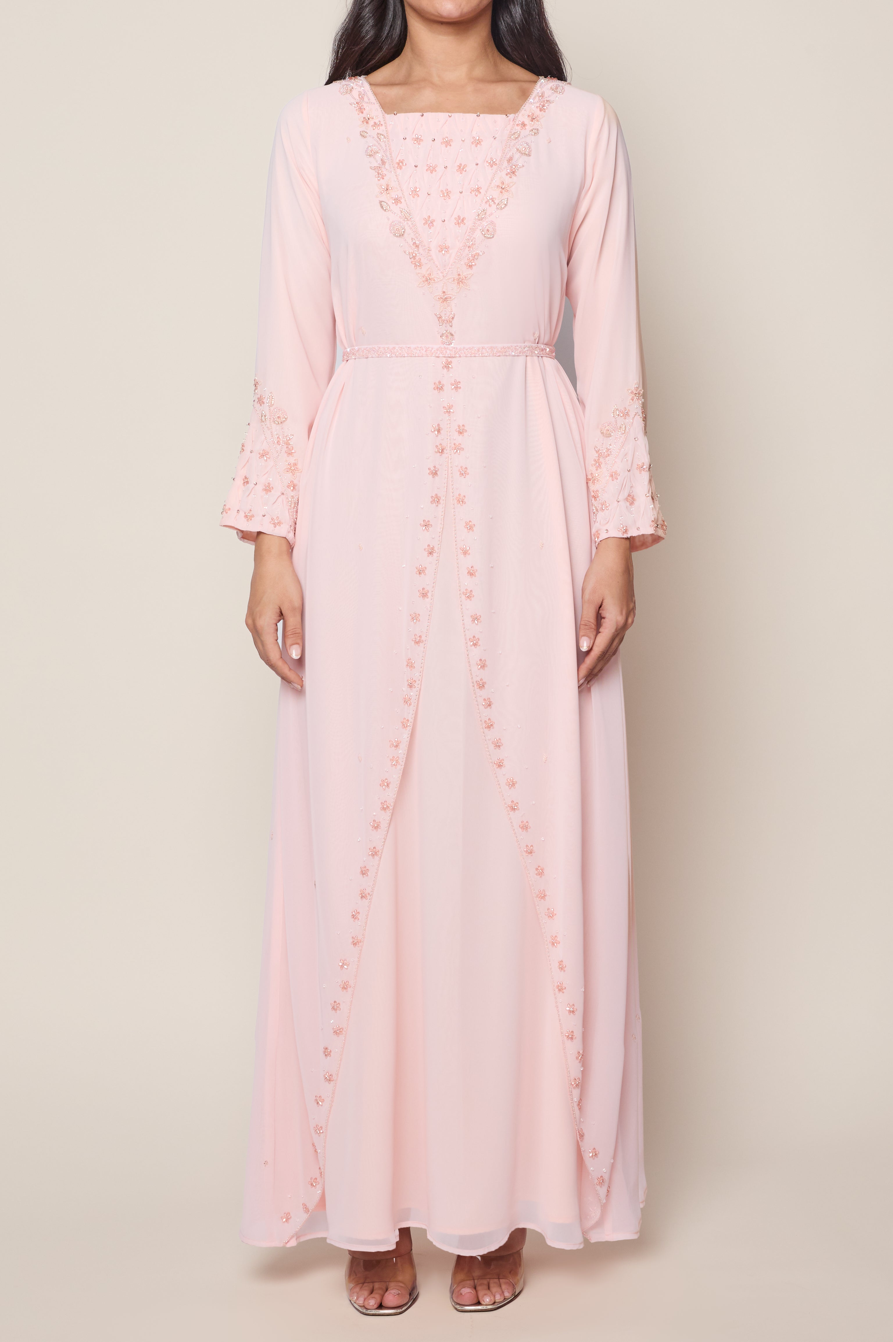 Pale Peach A-Line Kaftan
