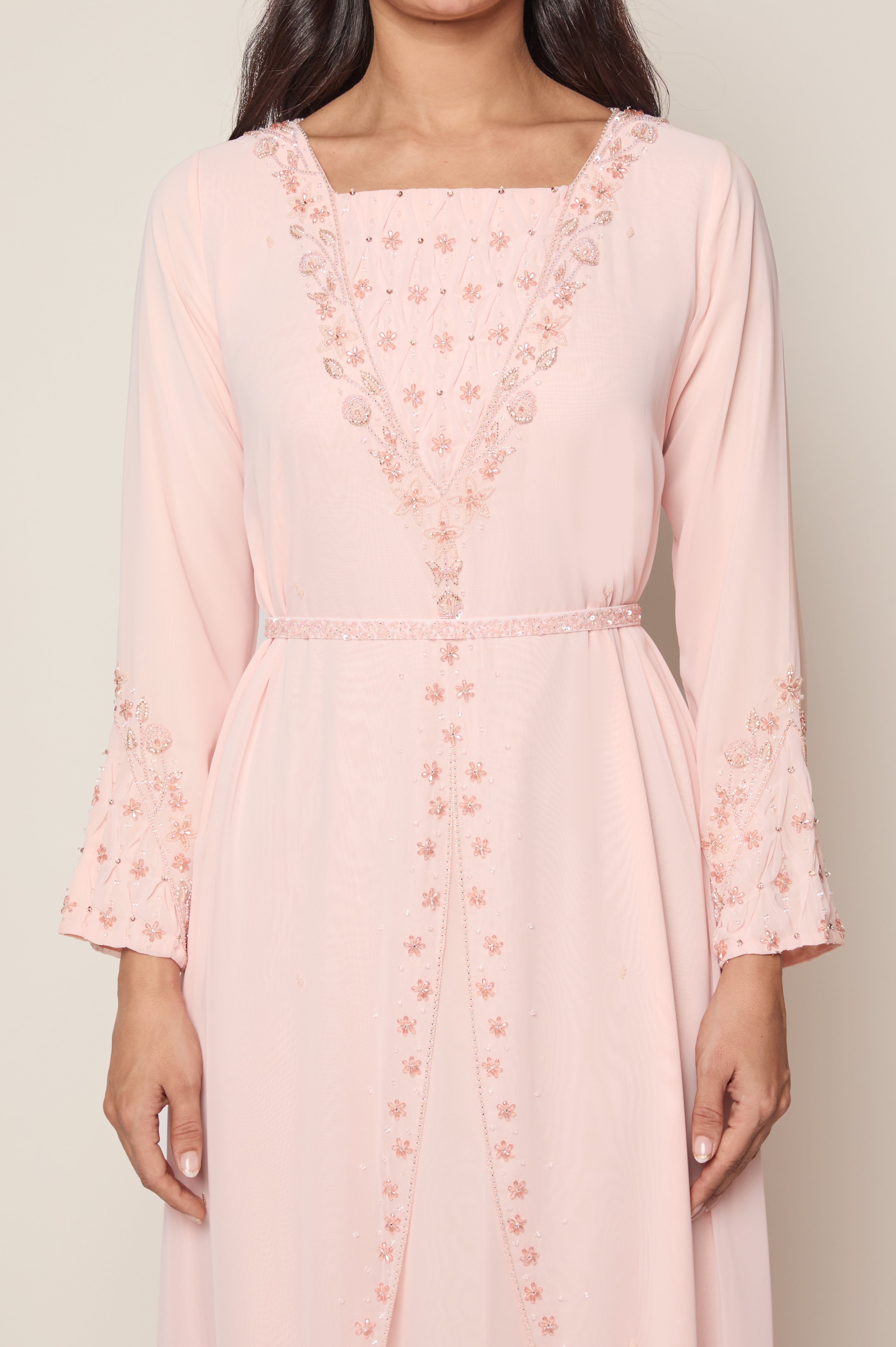 Pale Peach A-Line Kaftan