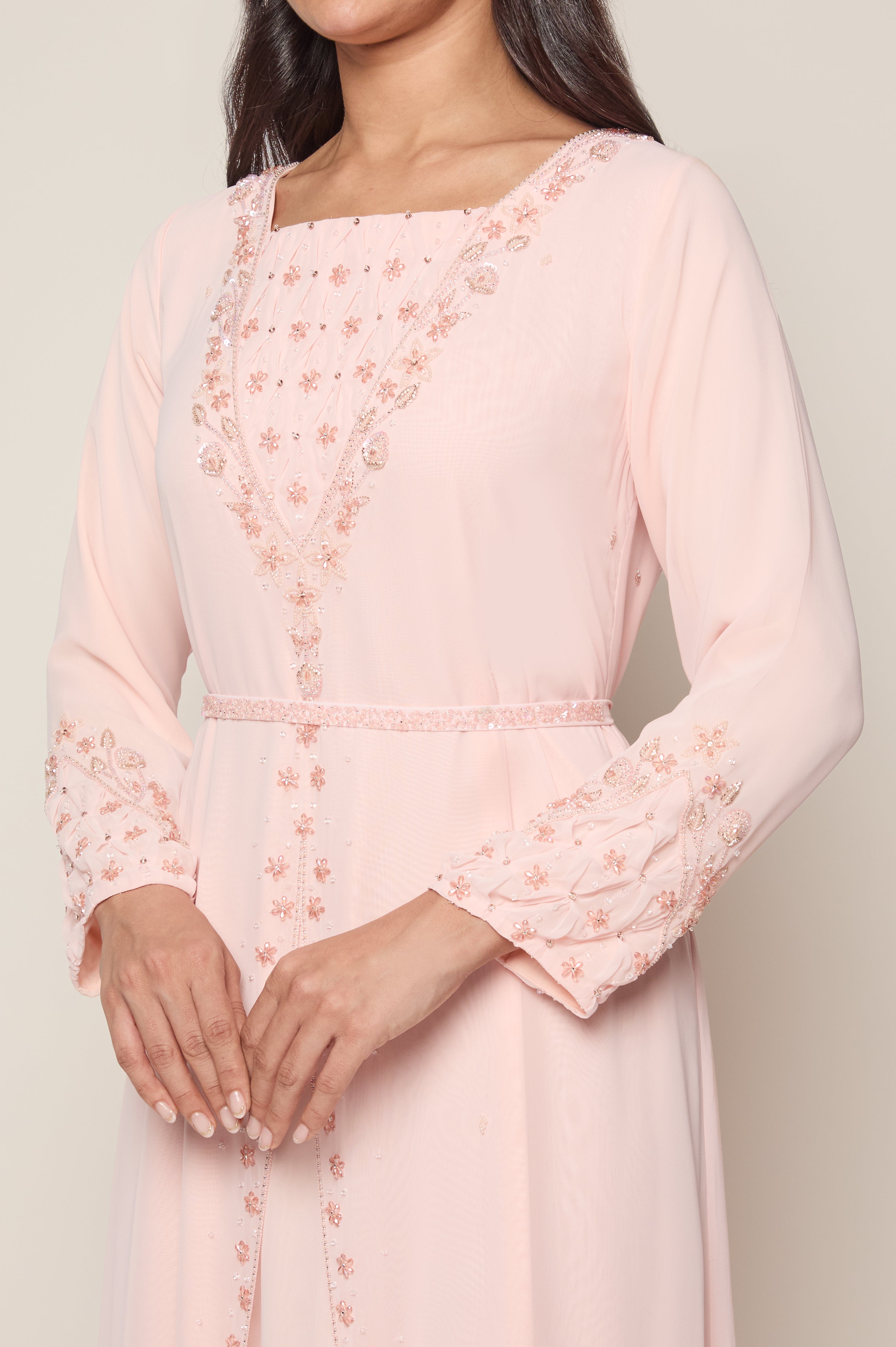 Pale Peach A-Line Kaftan