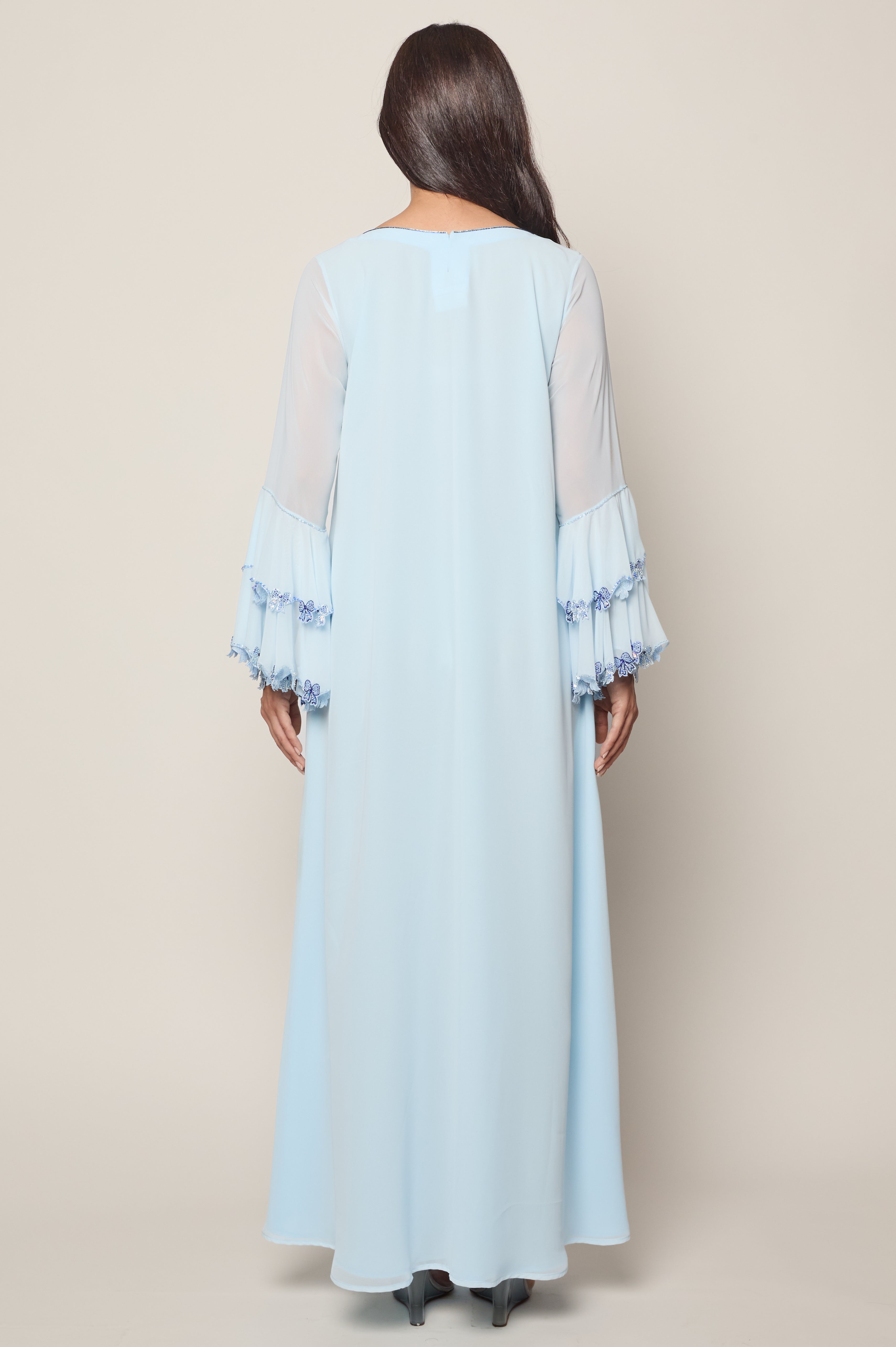 Illusion Blue Bow Kaftan