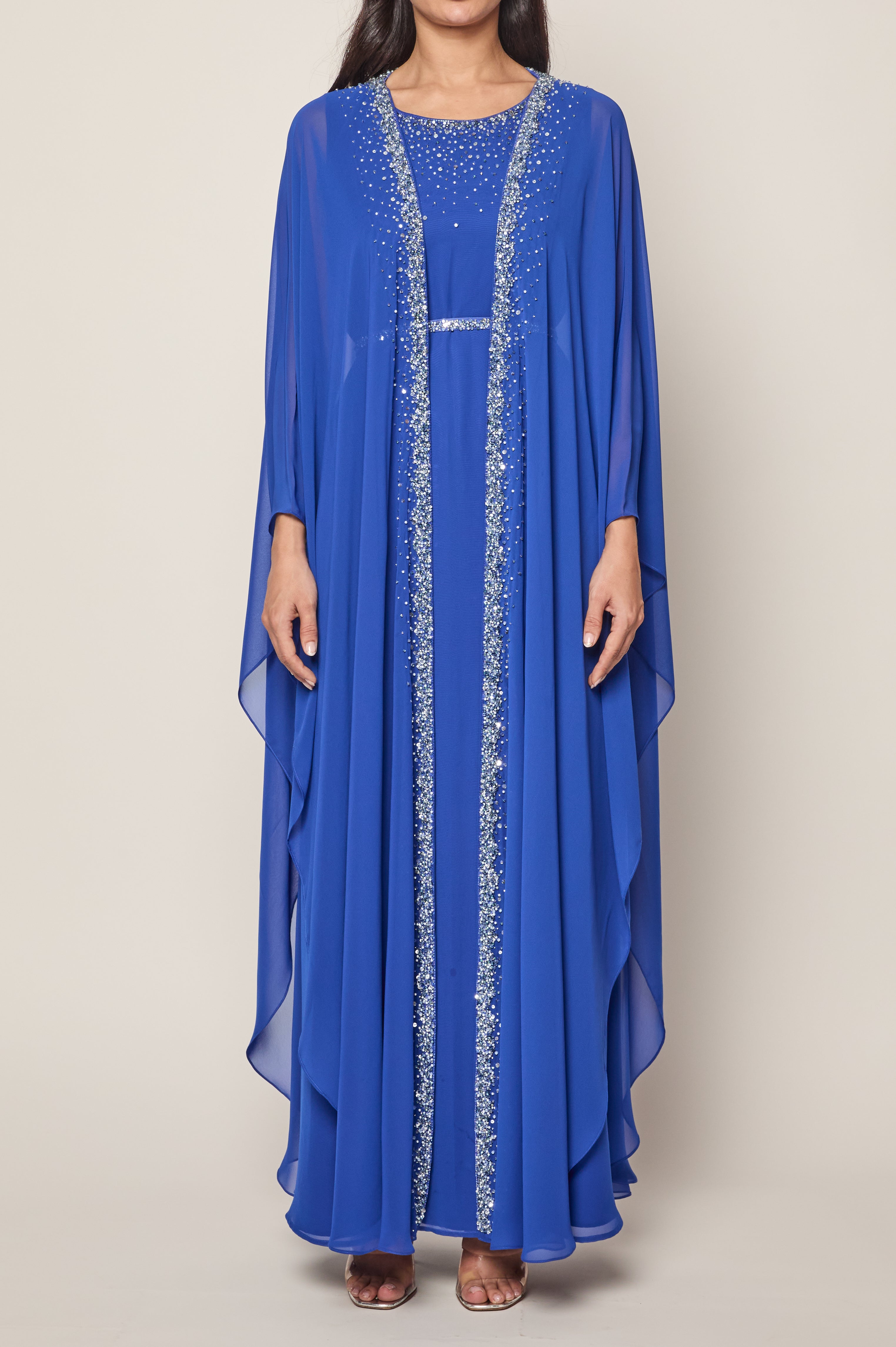 Victoria Blue A-Line Kaftan
