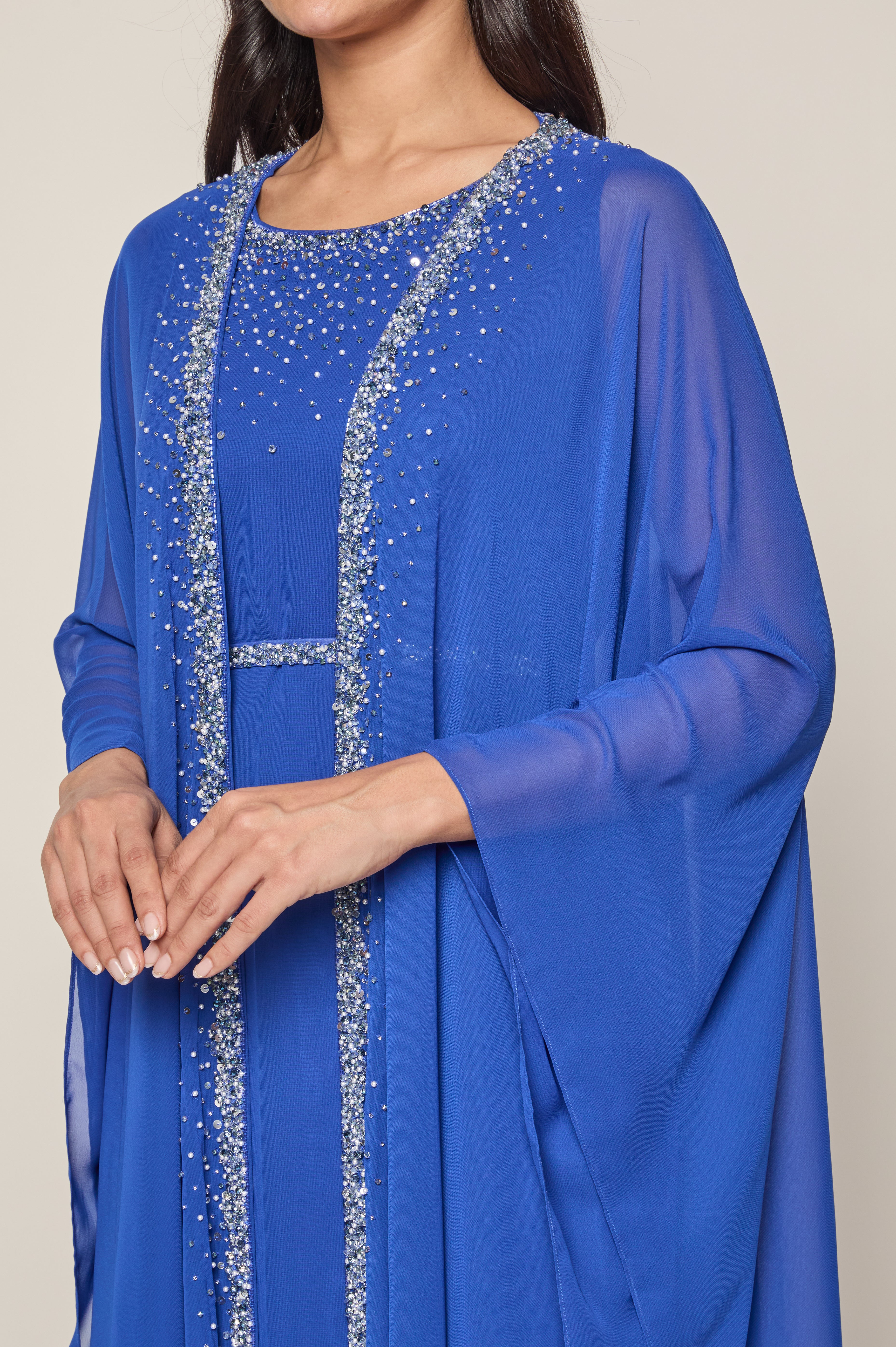 Victoria Blue A-Line Kaftan