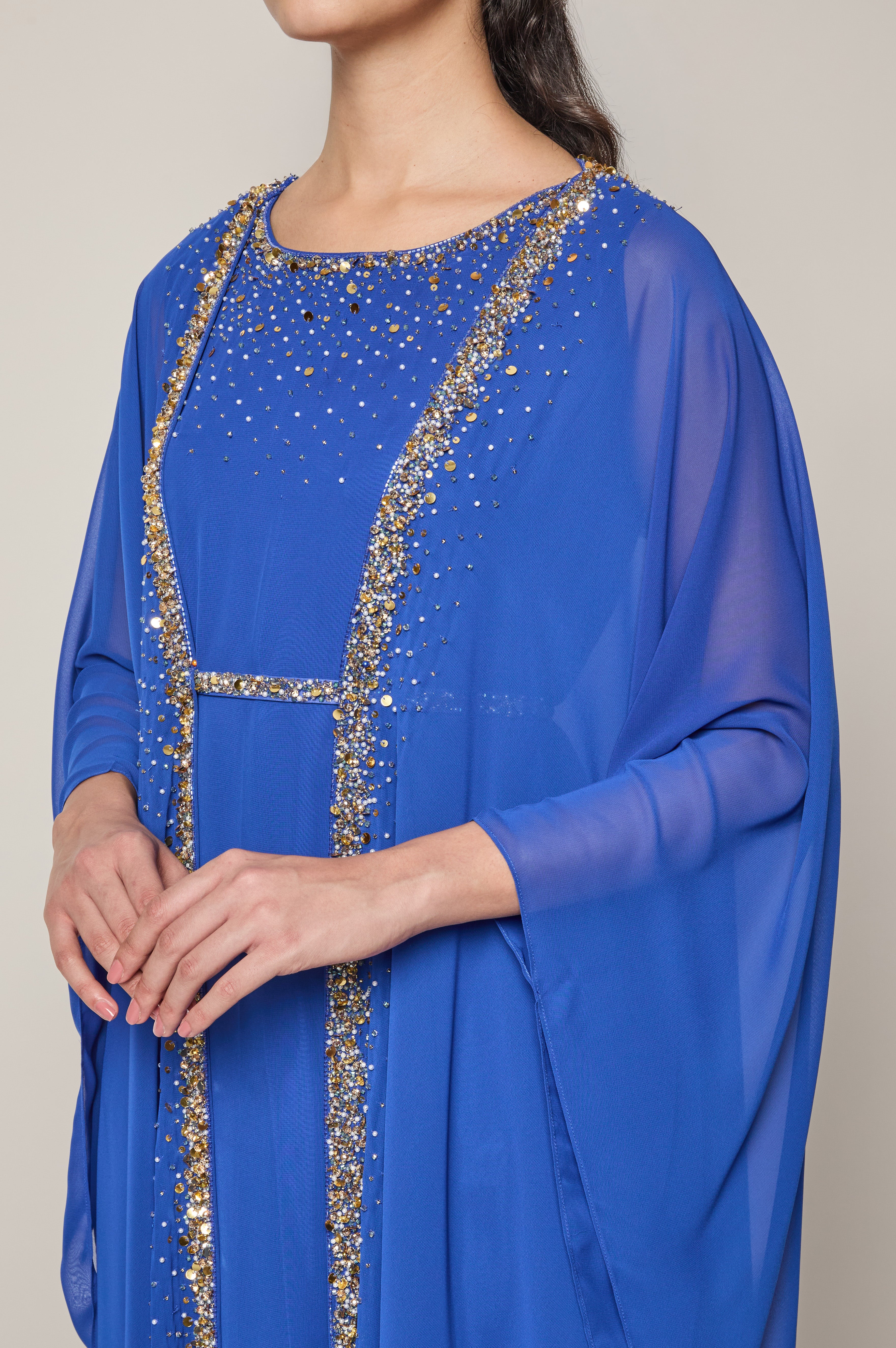 Nautical Blue A-Line Kaftan