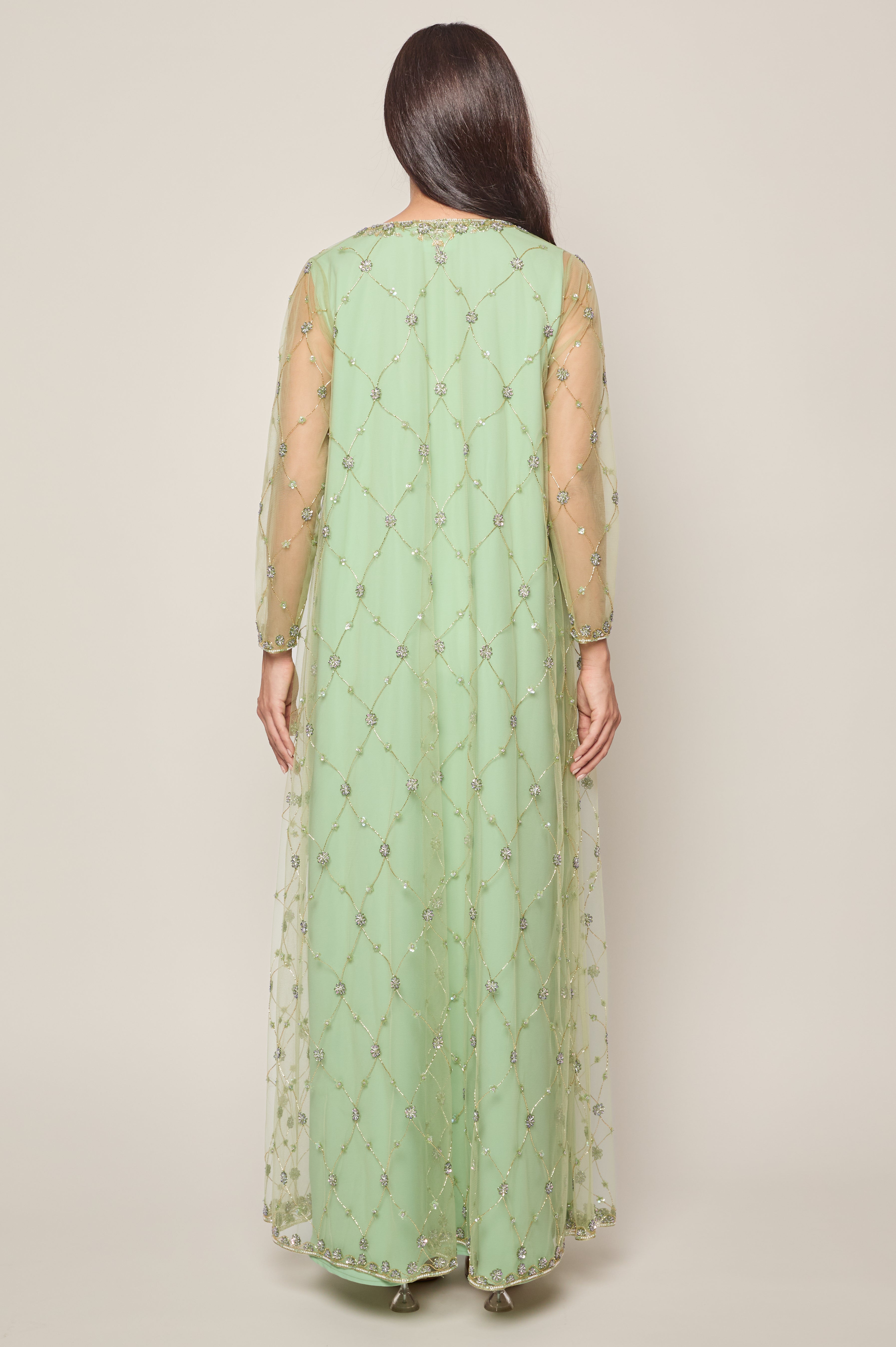 Nile Green Floral Kaftan