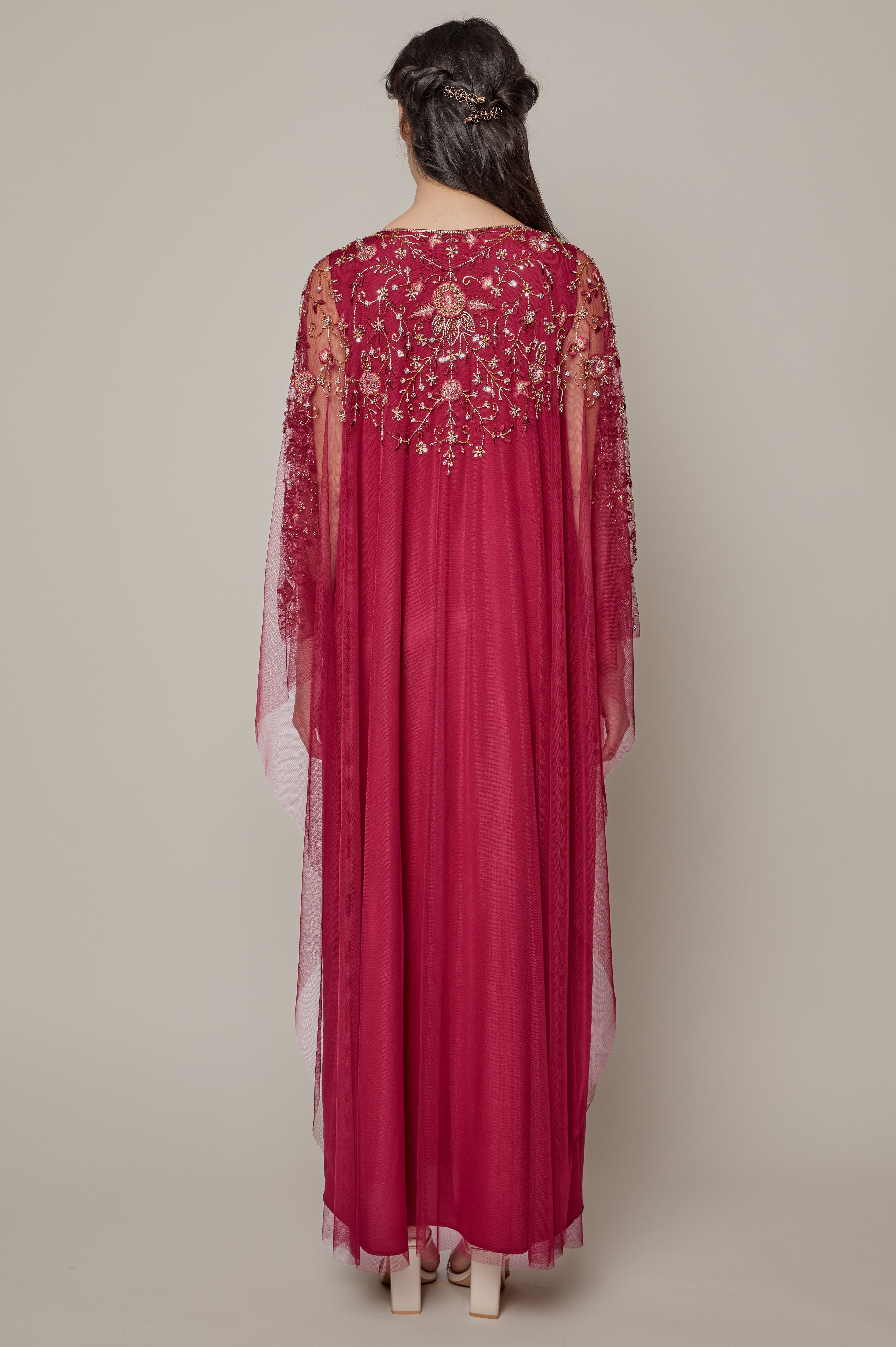 Dark Red Thoub
