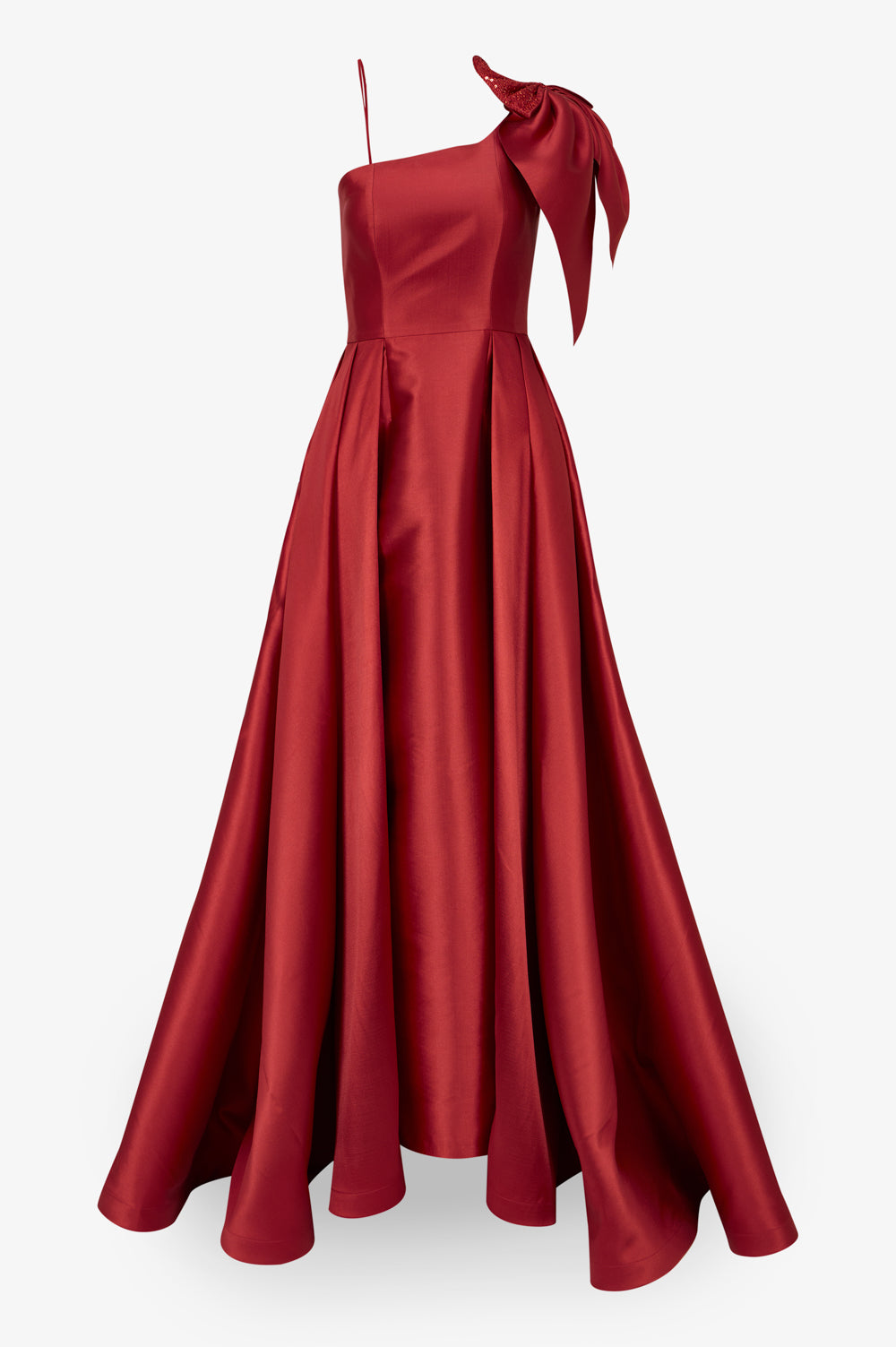 Savy Red Mikado Dress