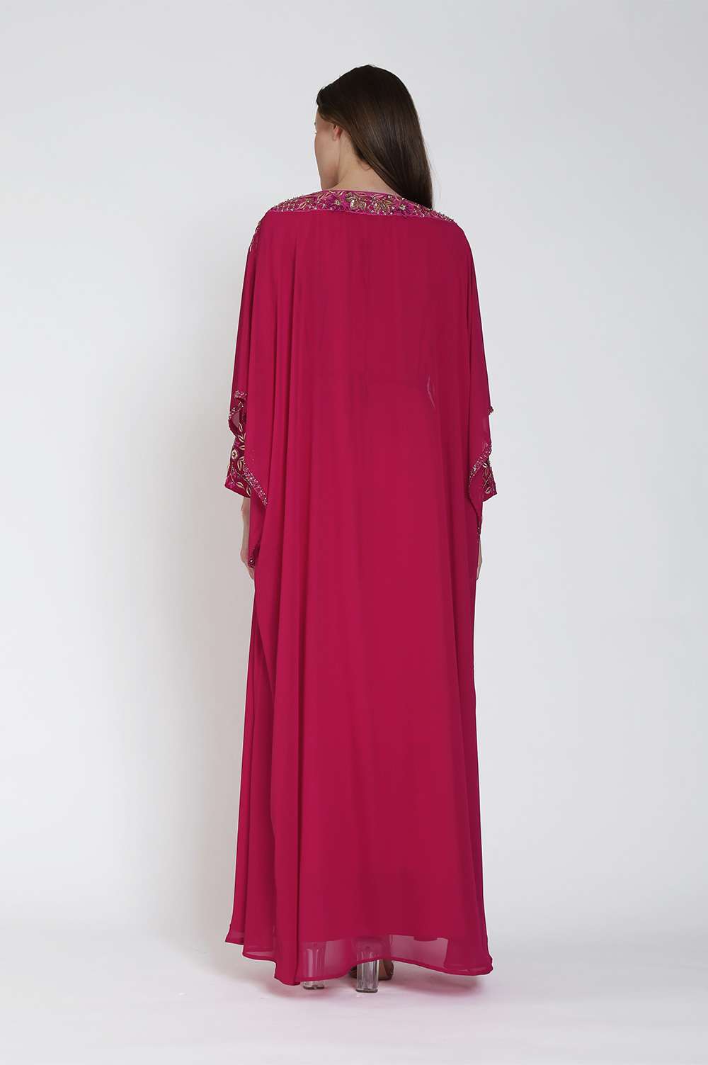 Fuchsia Floral Thoub