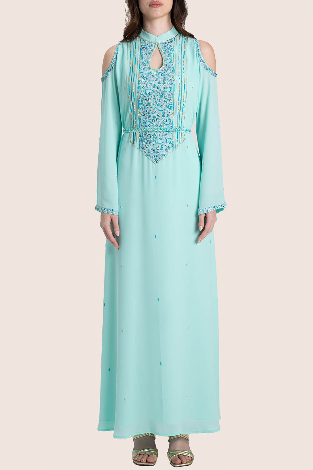 Fair Aqua A-Line kaftan