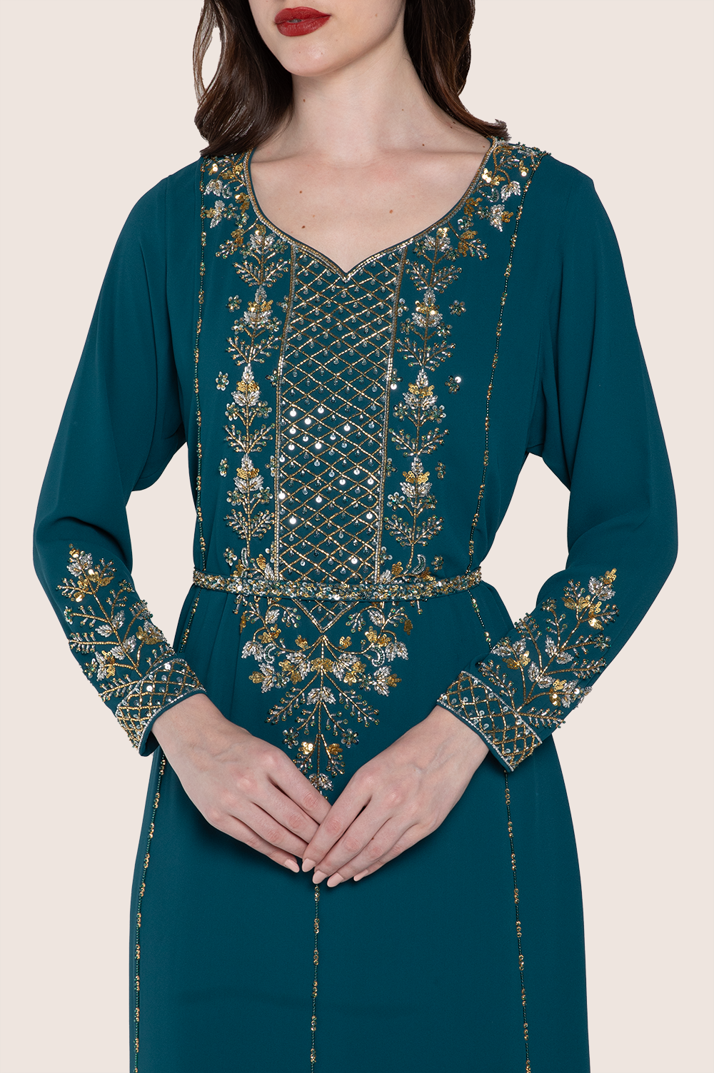 Green Heron A-Line Kaftan