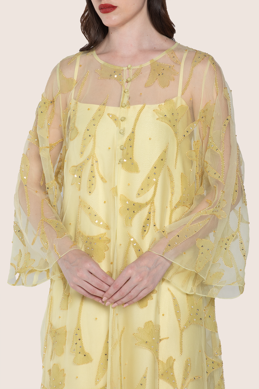 Lemon Meringue A-Line Kaftan