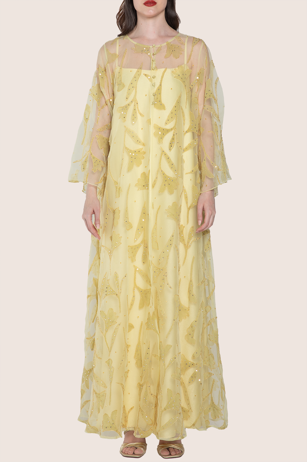 Lemon Meringue A-Line Kaftan