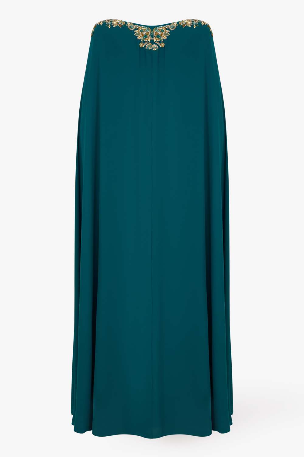 Teal Green Cape Dress