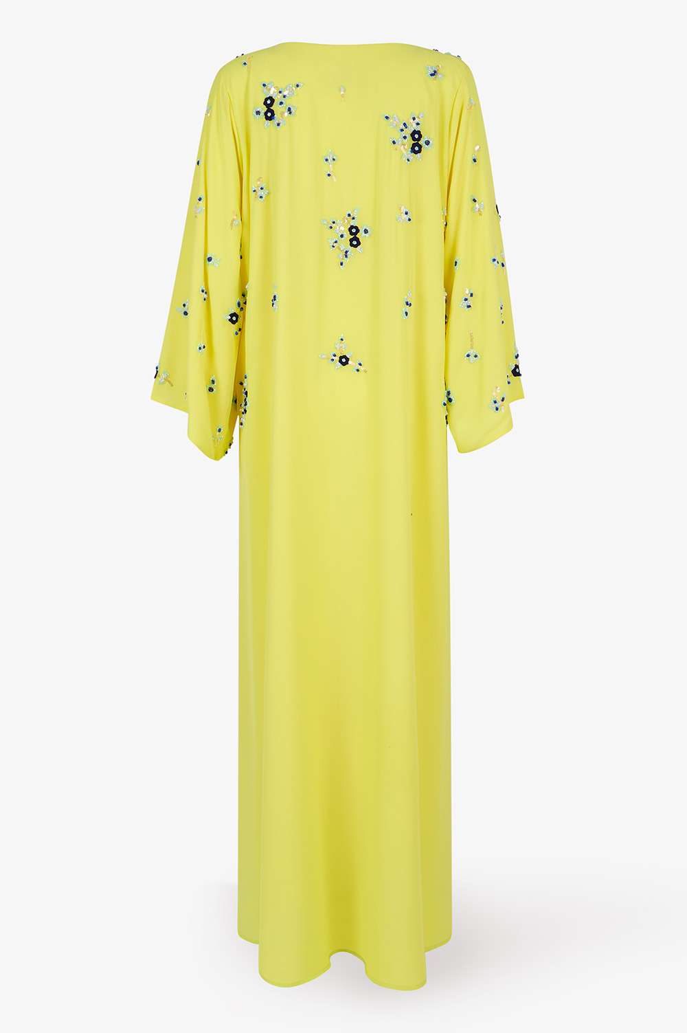 Sunny Lime Floral A-Line Kaftan