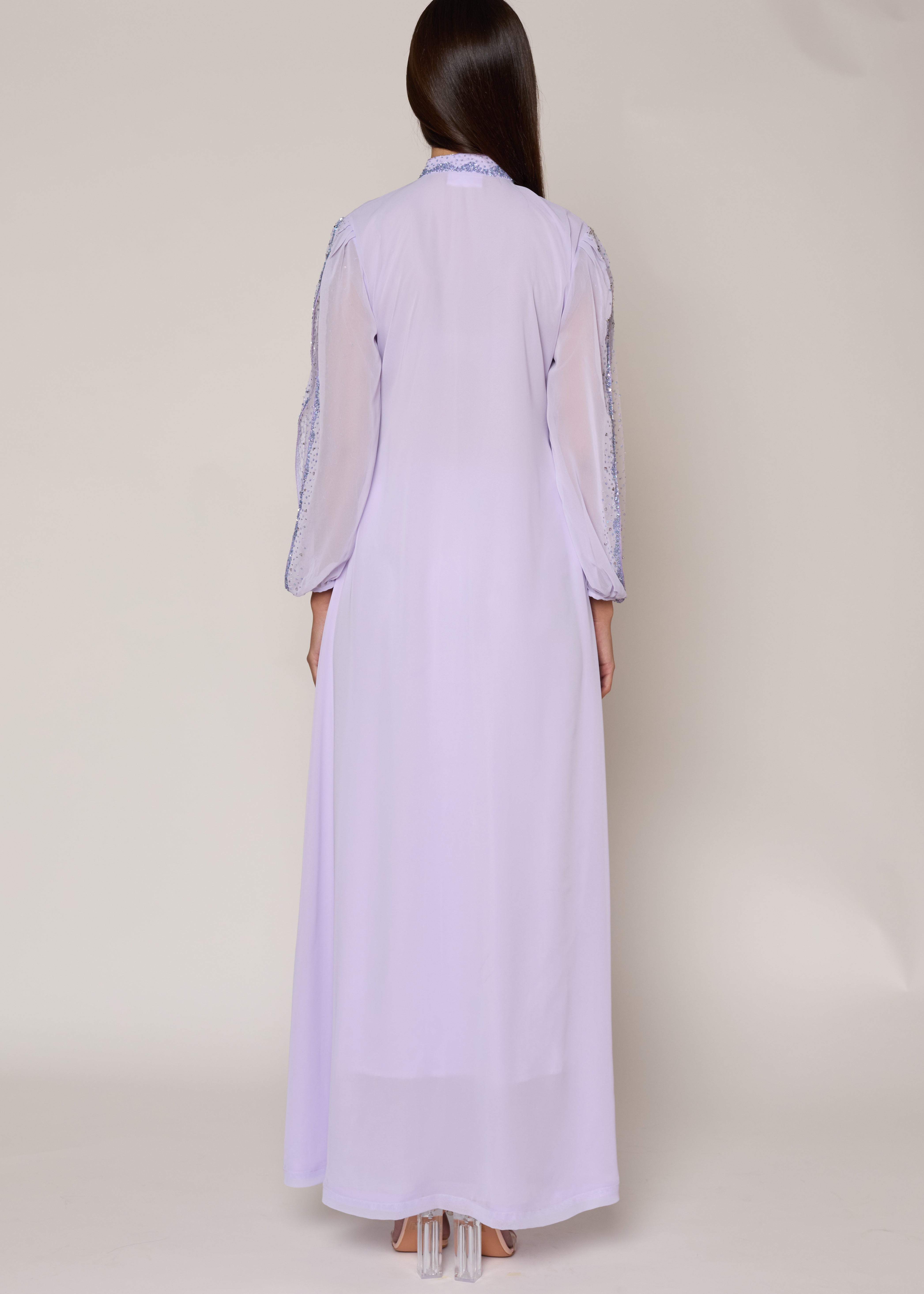 High Collar Lilac Kaftan