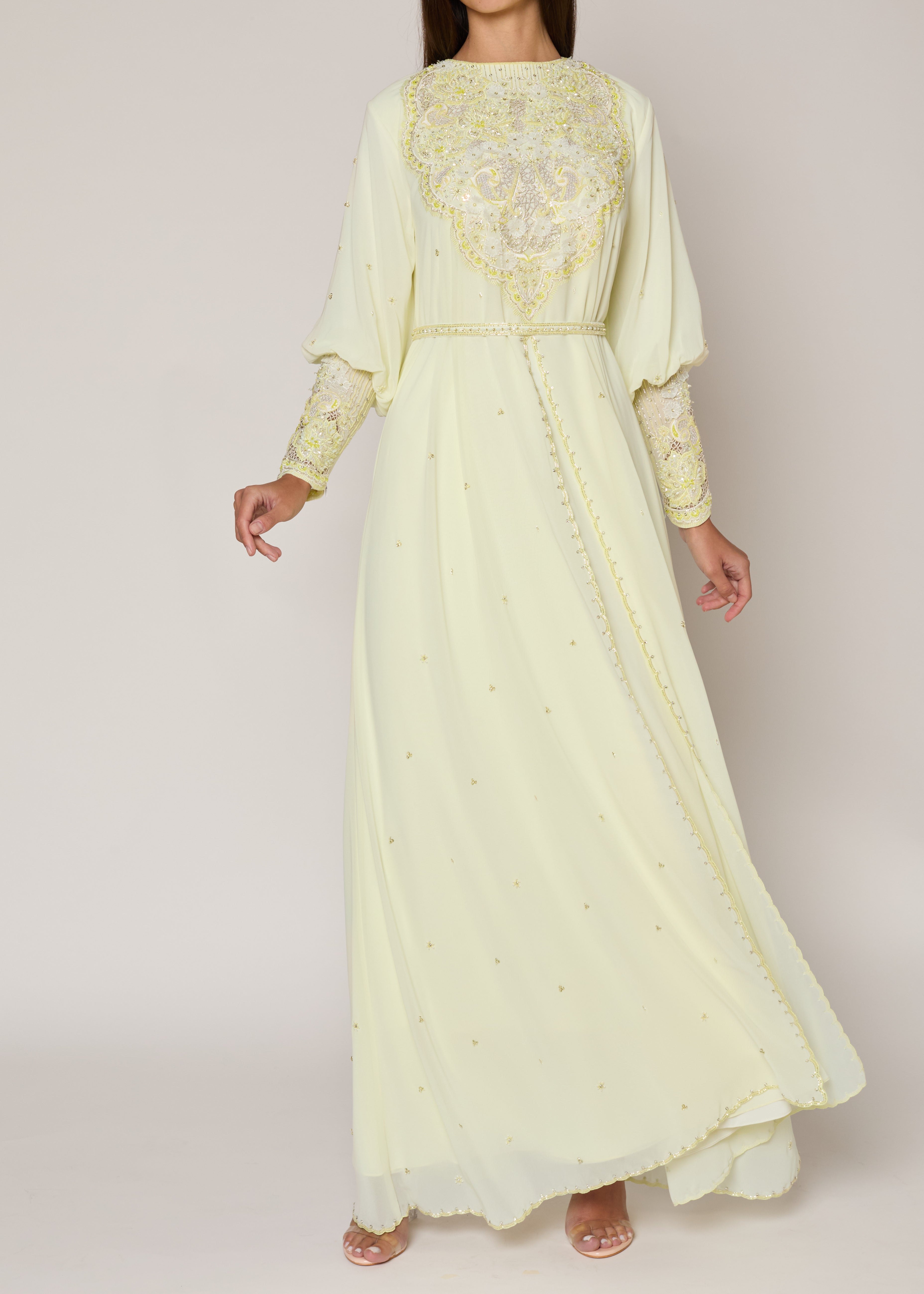Lime Yellow Kaftan