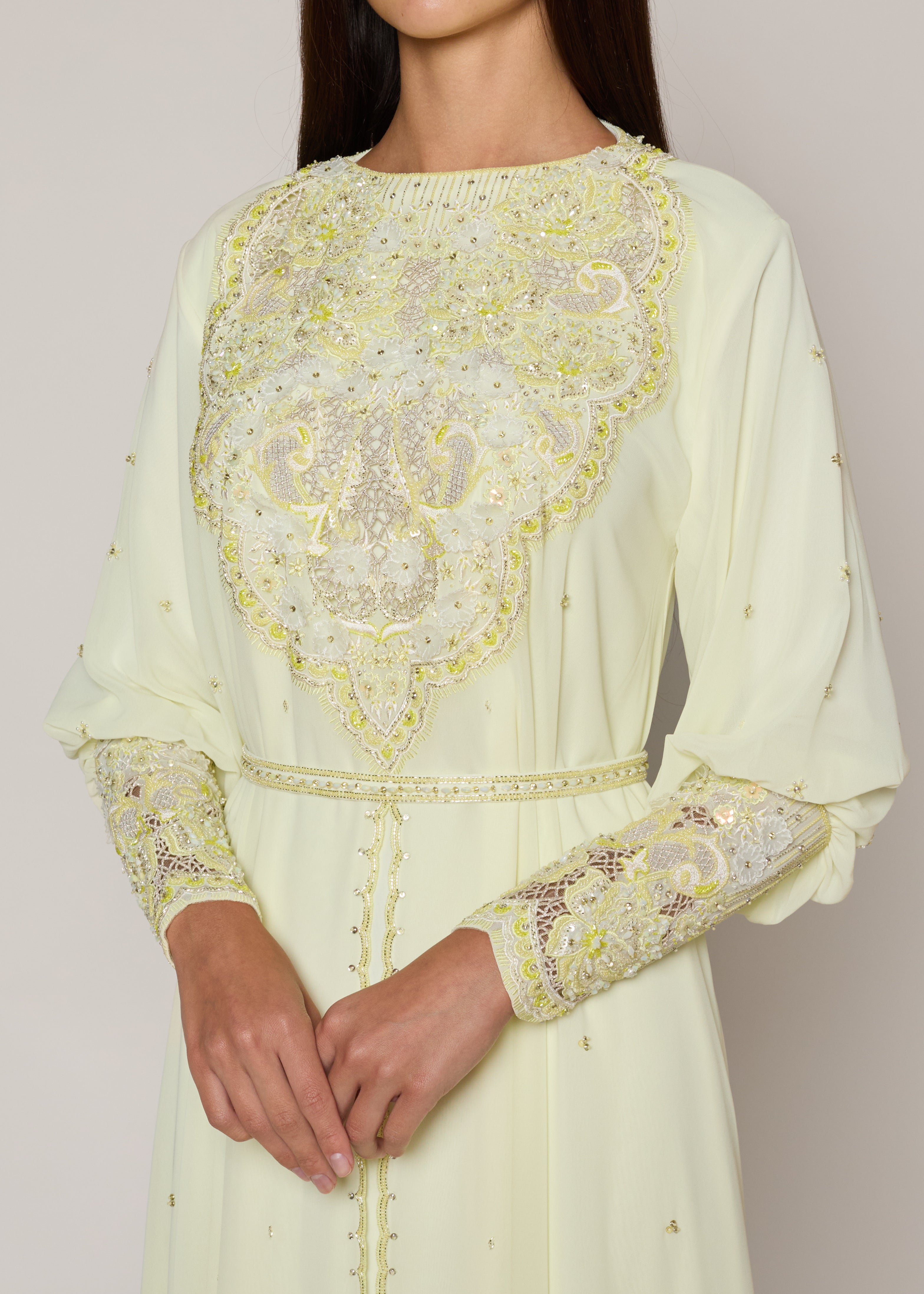 Lime Yellow Kaftan