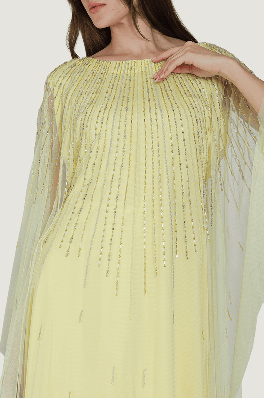 Yellow Pear Tulle Thoub