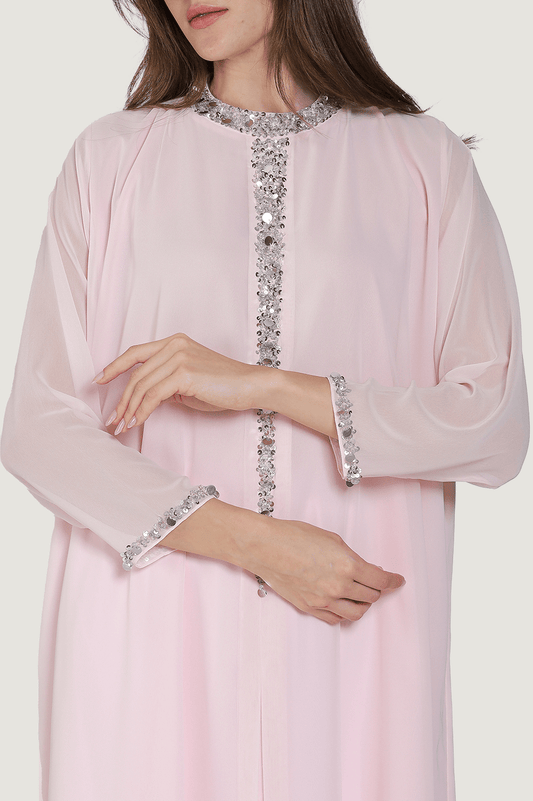 Crystal Pink A-Line Kaftan