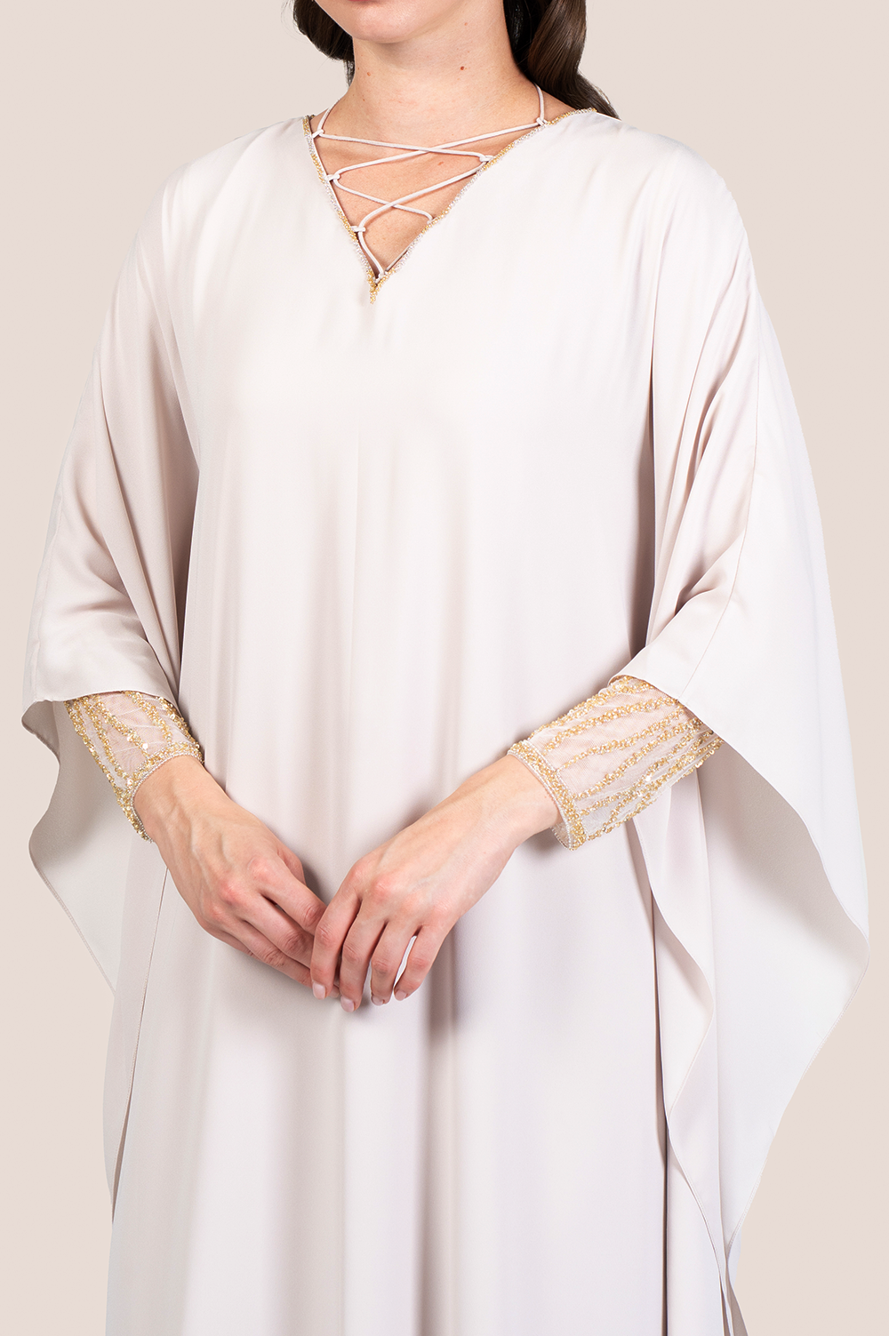 White Beige Thoub