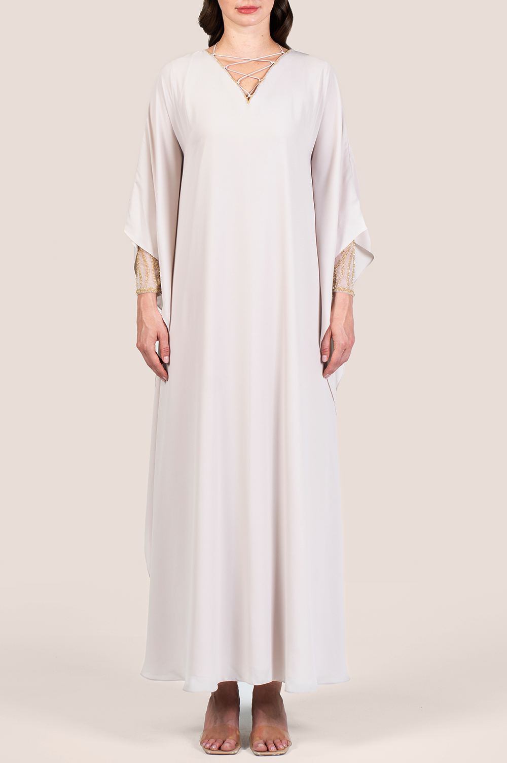 White Beige Thoub