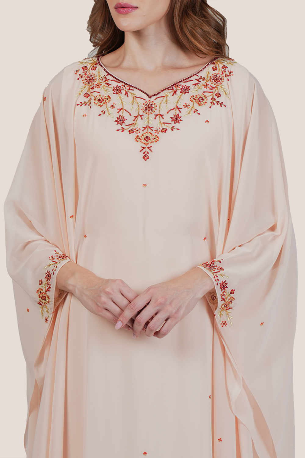 Delicate Peach Thoub