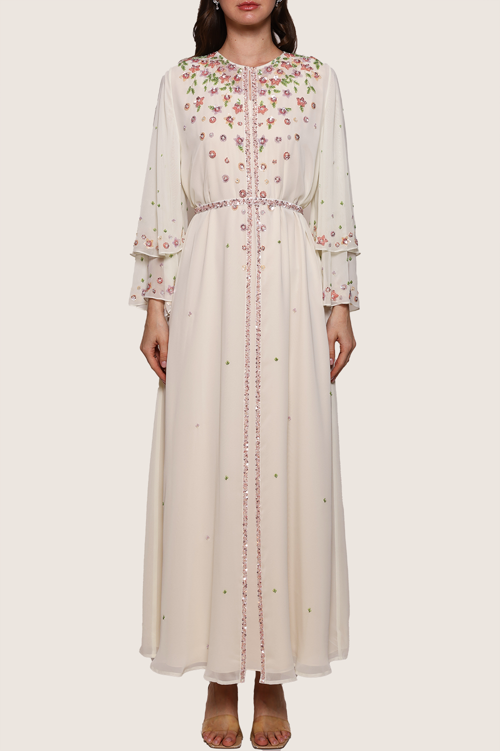 Pale Yellow A-Line Kaftan