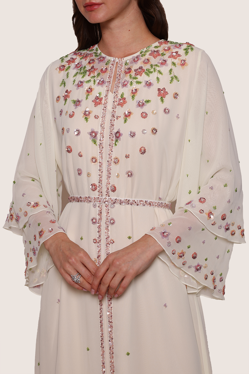 Pale Yellow A-Line Kaftan