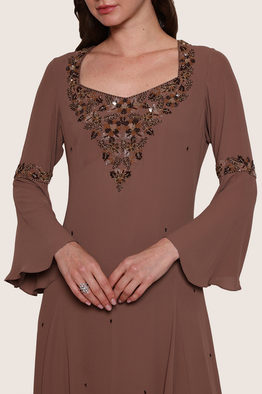 Coca Mocha A-Line Kaftan