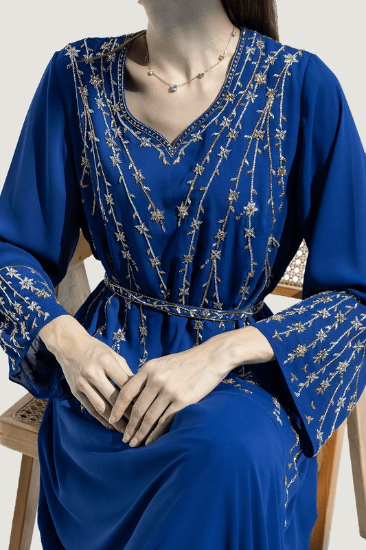 True Blue A-Line Kaftan