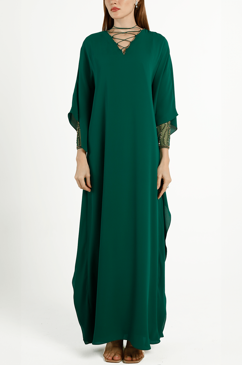 Emerald Green Gold Thoub
