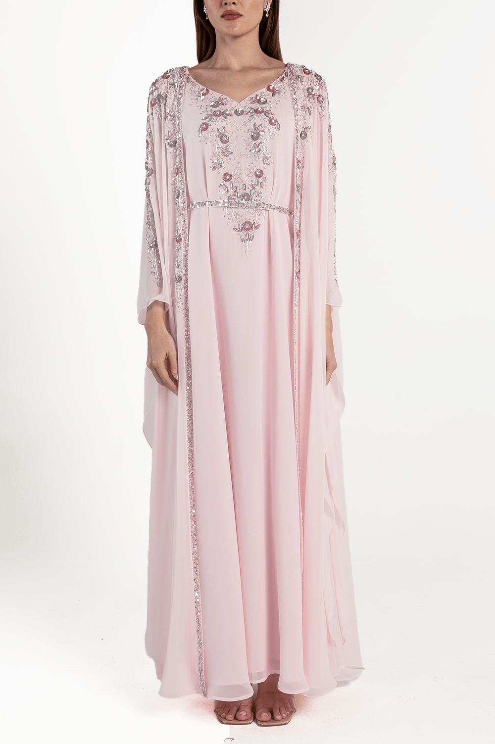 Light Pink Floral Thoub