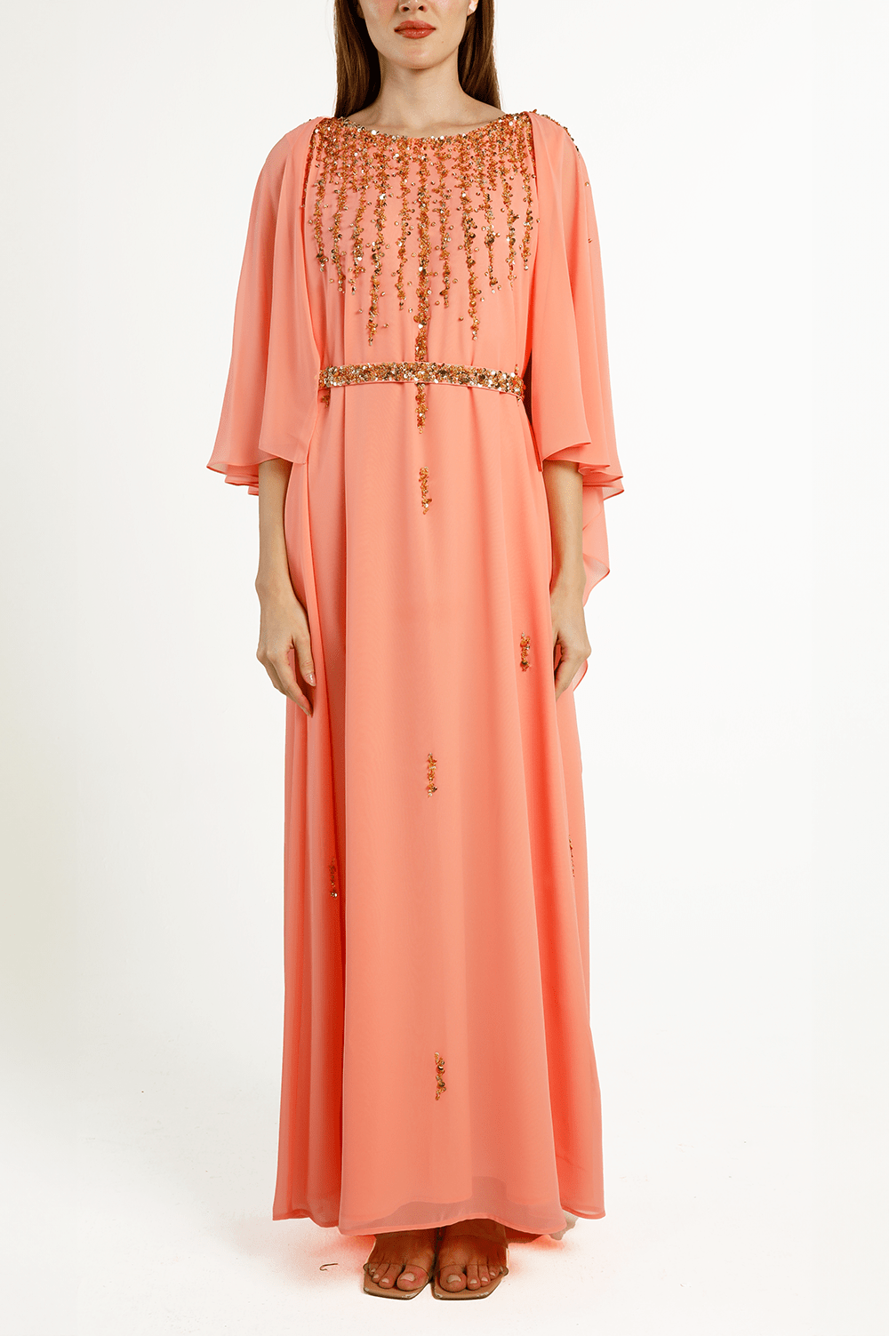 Pale Orange A- Line Kaftan